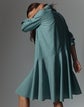 Slubbed Cotton Flounced Shirtdress