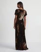 L148 X Save Venice Print Velvet Floor Length Gown
