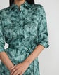 Impasto Print Textured Silk Satin Dress