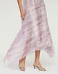 Washed Glaze Print Silk Crépon Midi Dress
