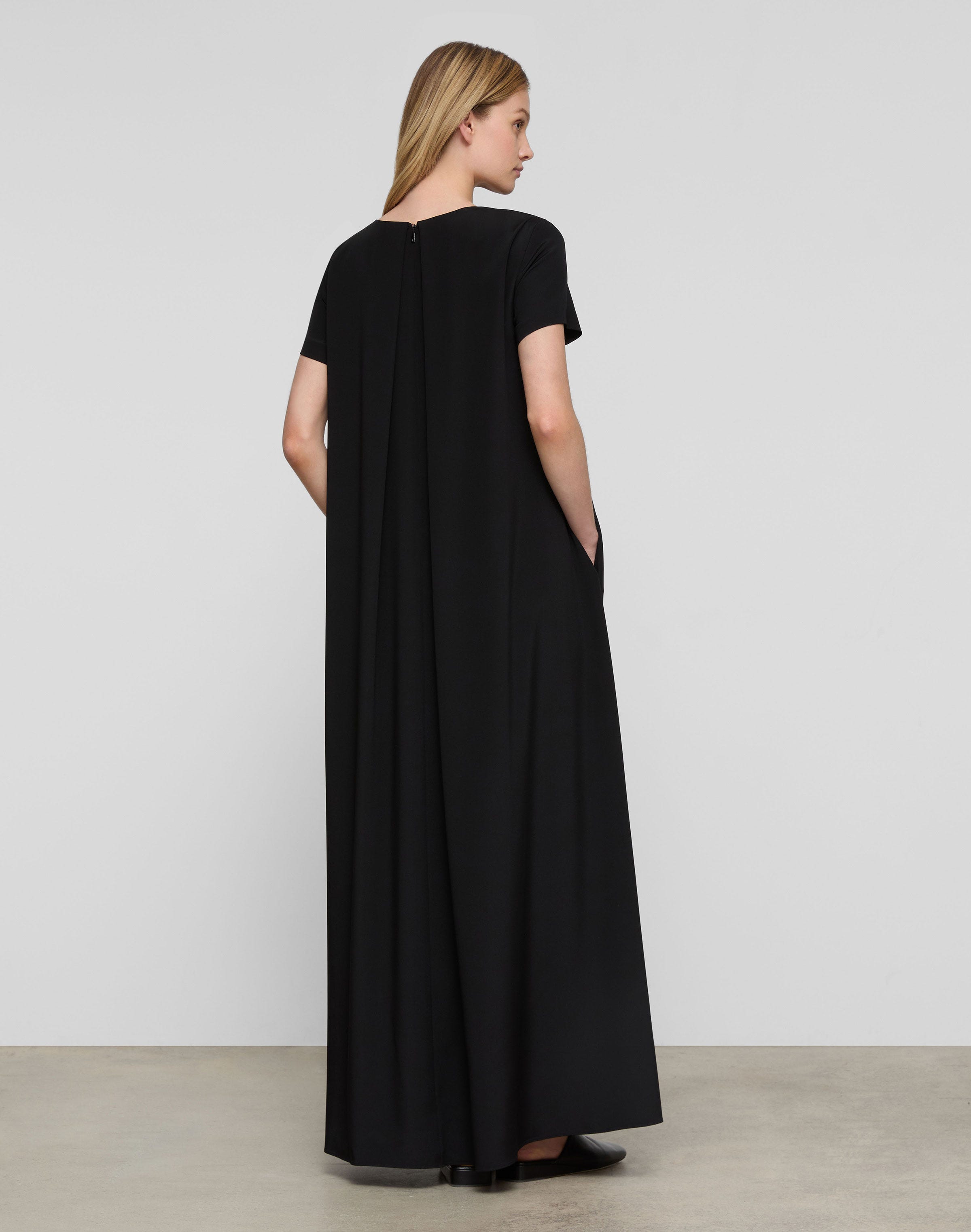 Organic Silk Stretch Crepe De Chine Maxi Dress