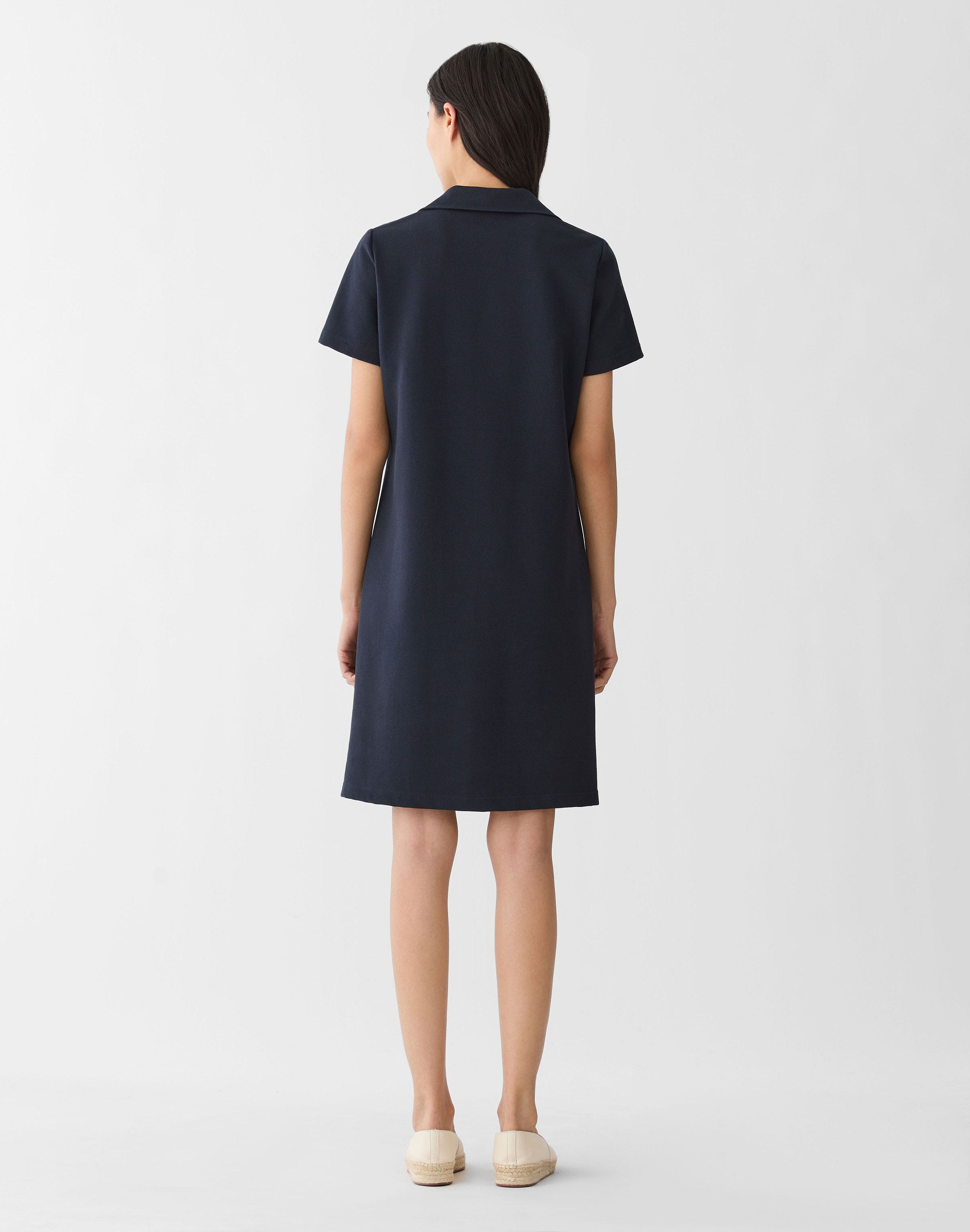 Cotton Piqué Jersey Short Polo Dress