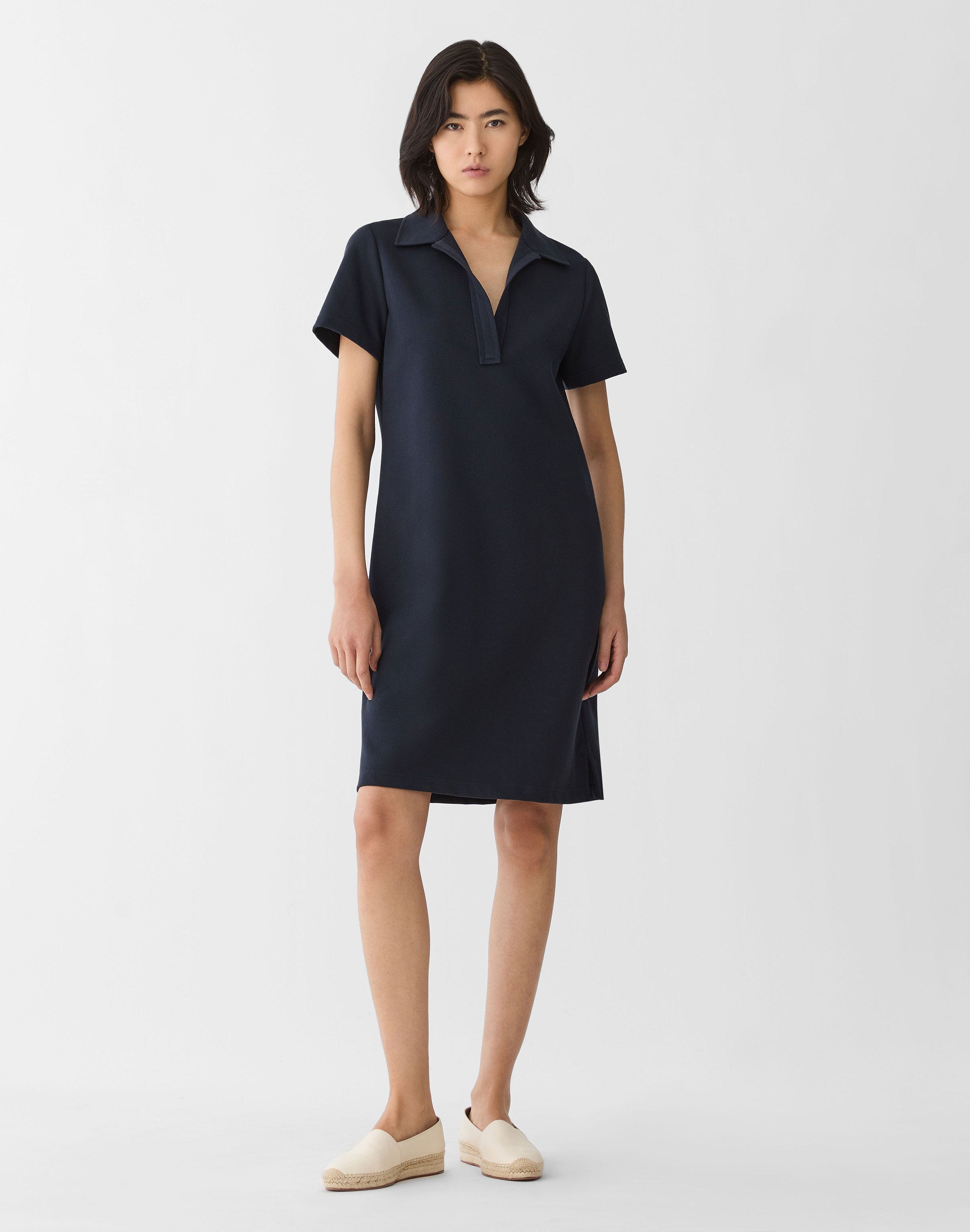 Cotton Piqué Jersey Short Polo Dress