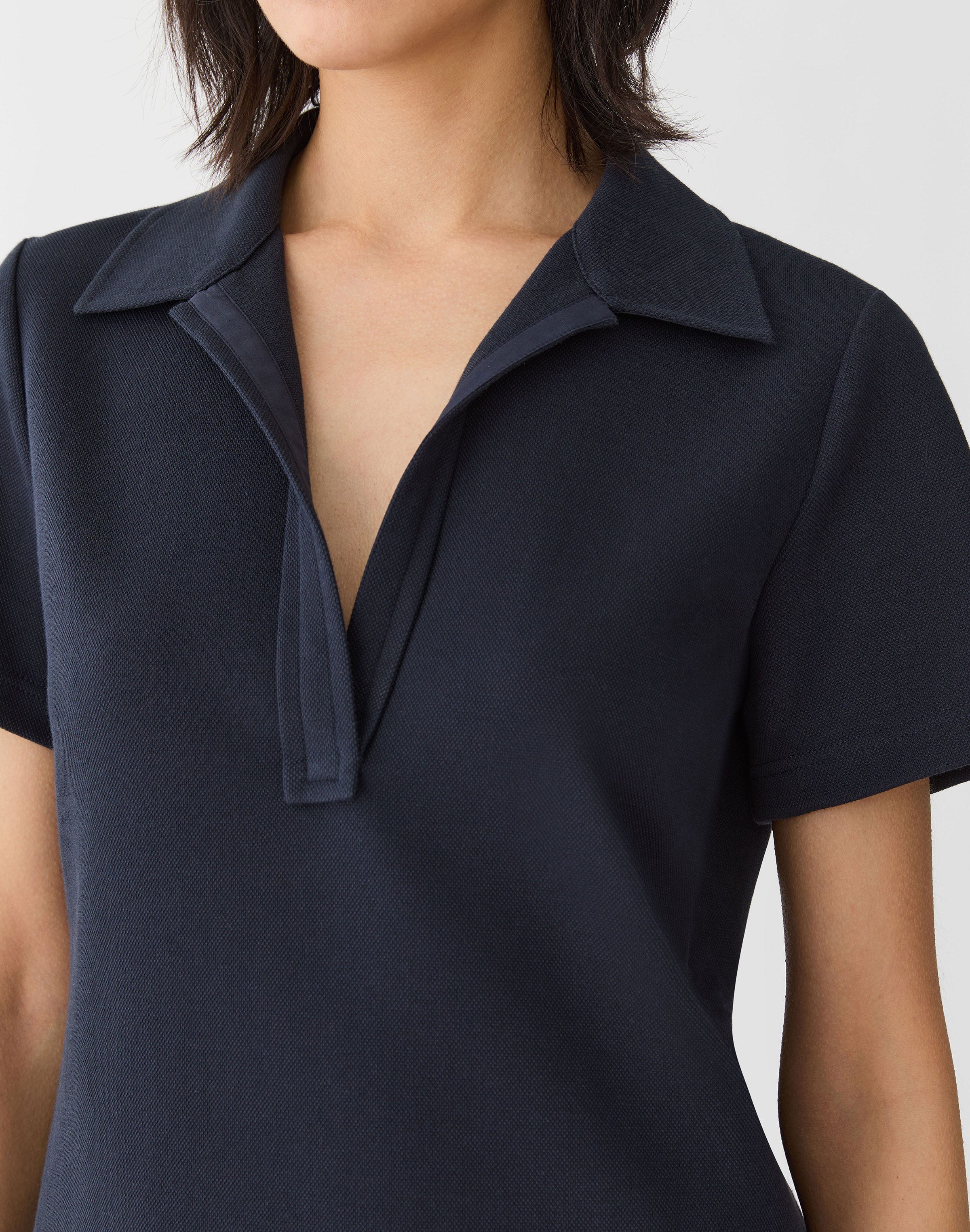 Cotton Piqué Jersey Short Polo Dress