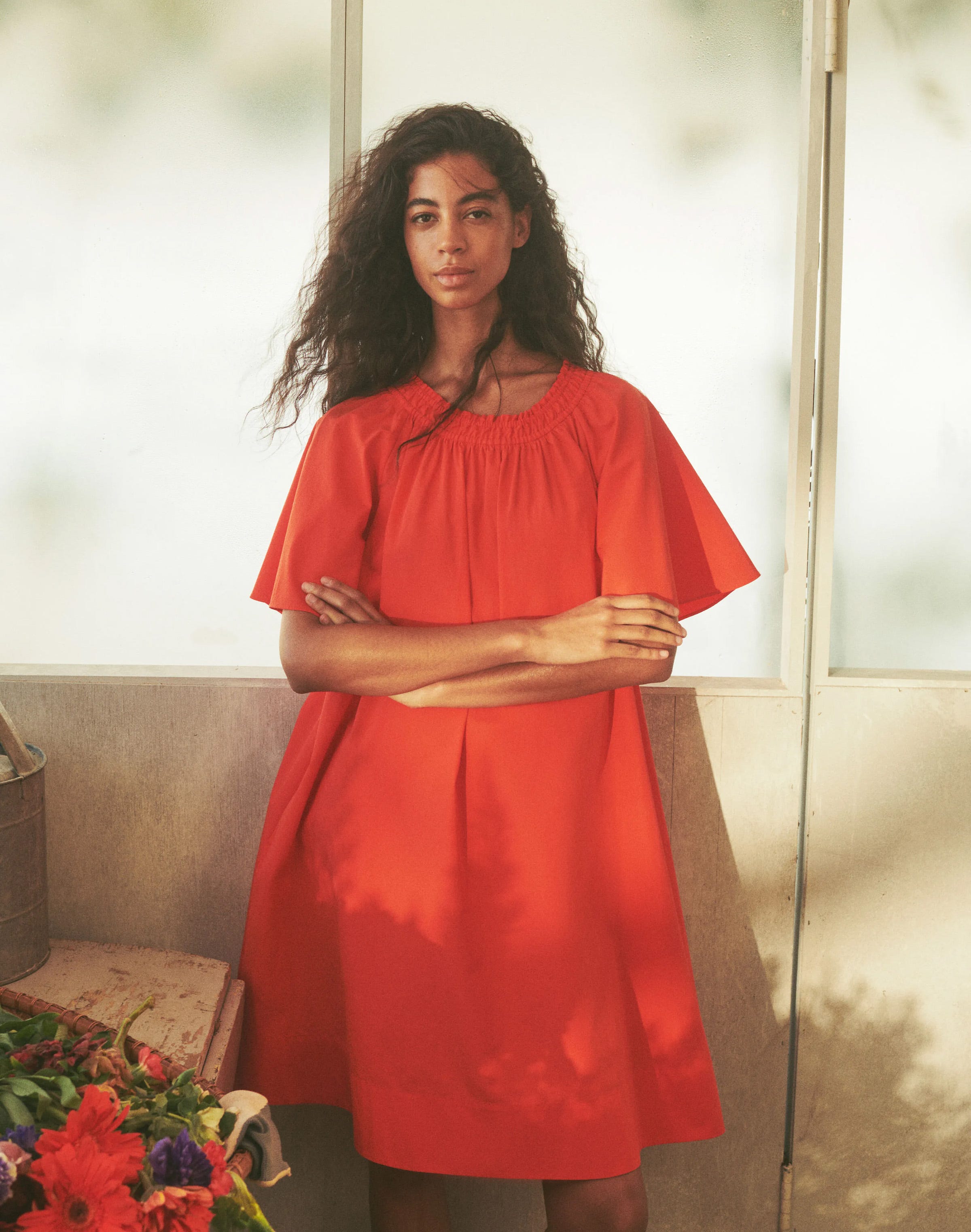 Cotton Poplin Swing Dress