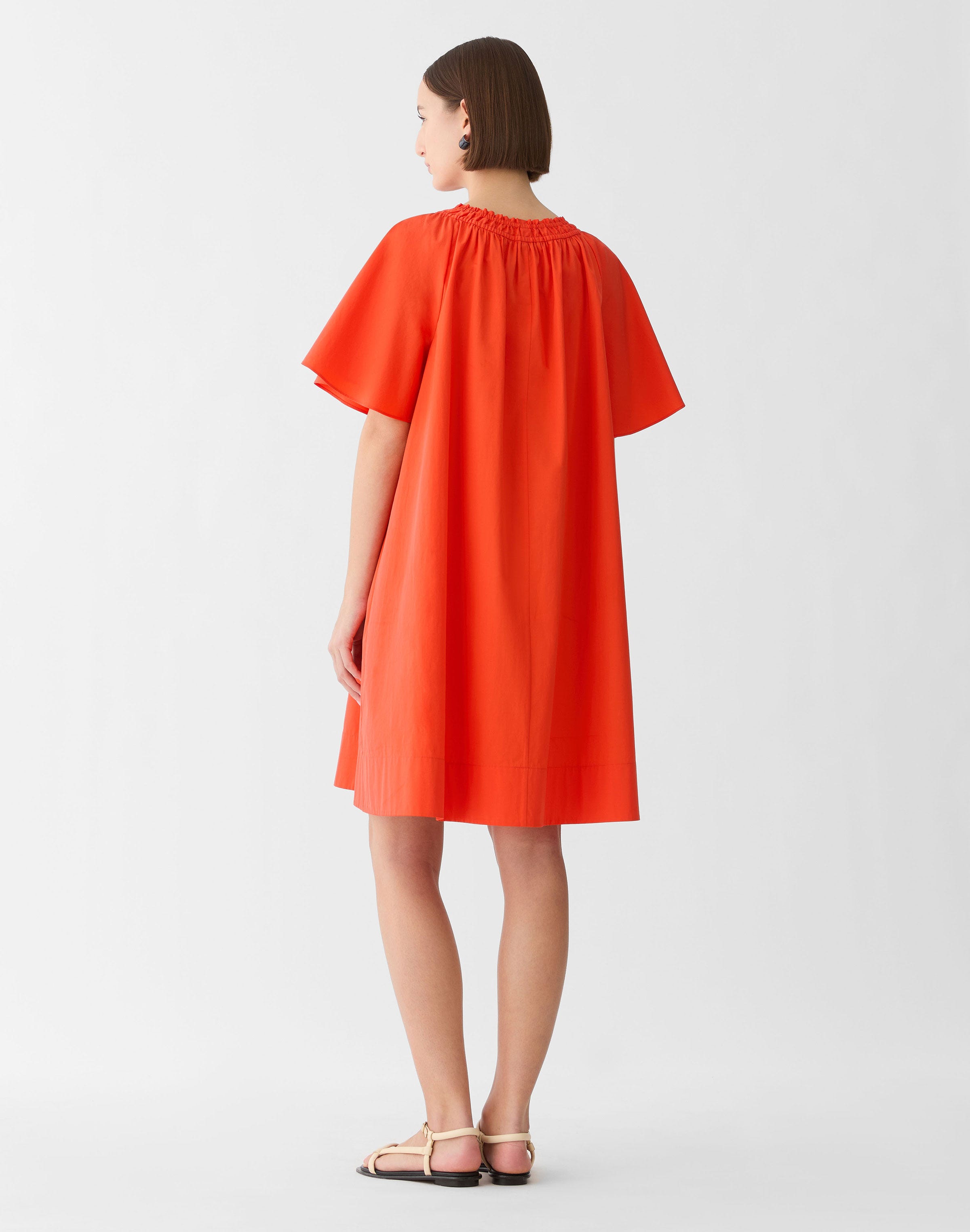 Plus-Size Organic Cotton Poplin Swing Dress