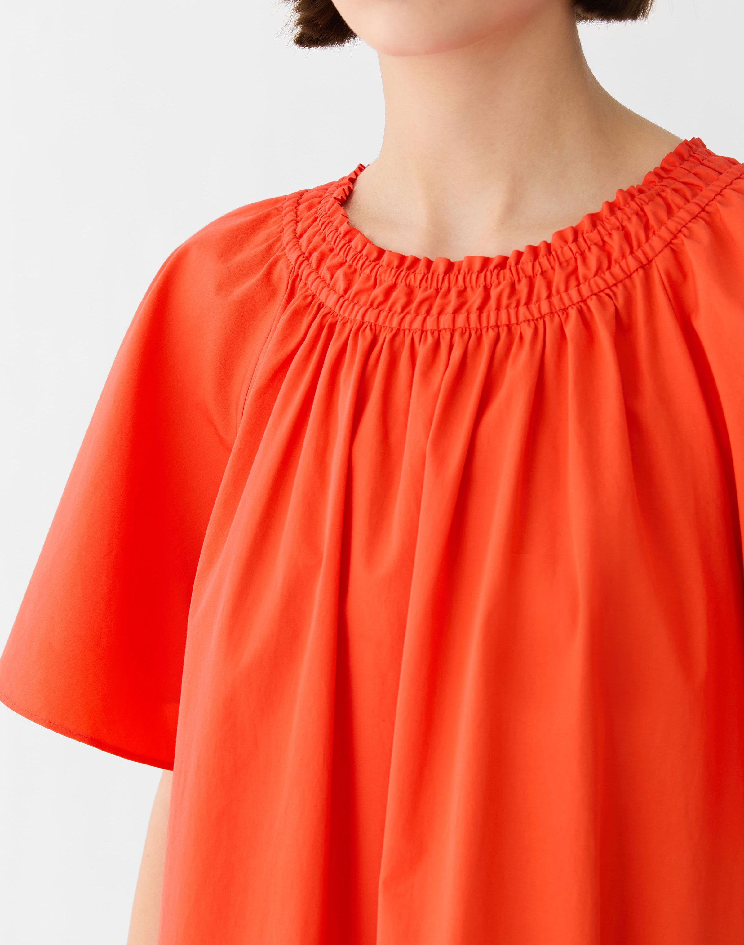 Plus-Size Organic Cotton Poplin Swing Dress
