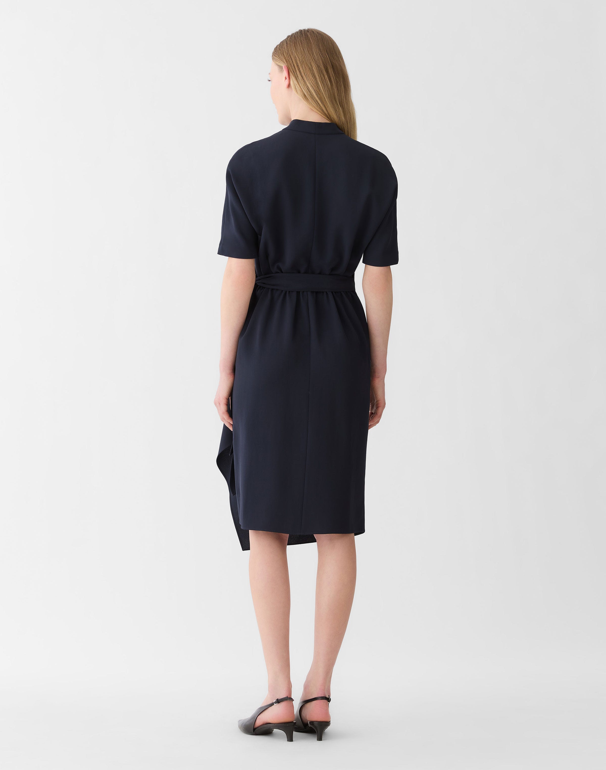 Responsible Finesse Crepe Wrap Dress