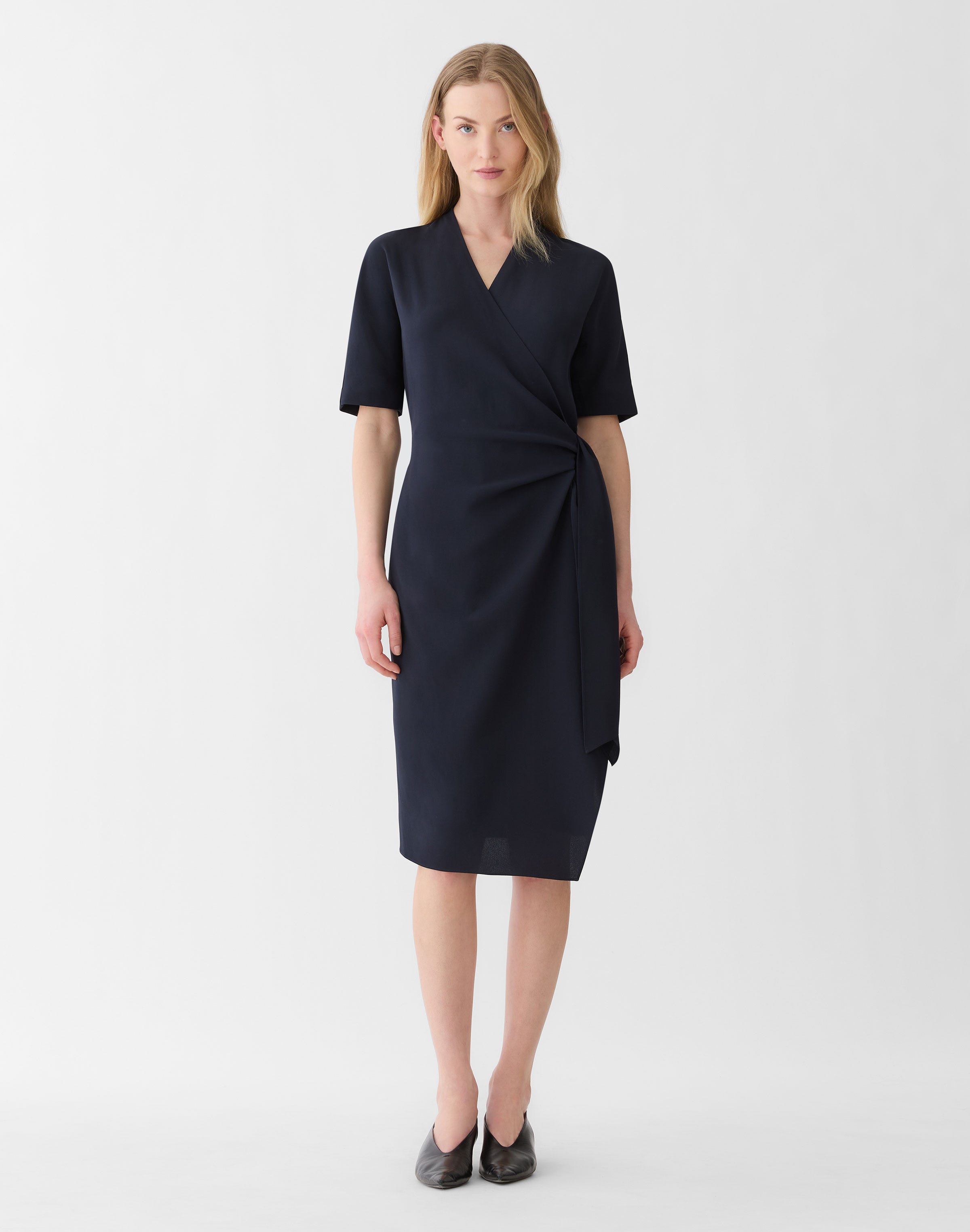 Responsible Finesse Crepe Wrap Dress
