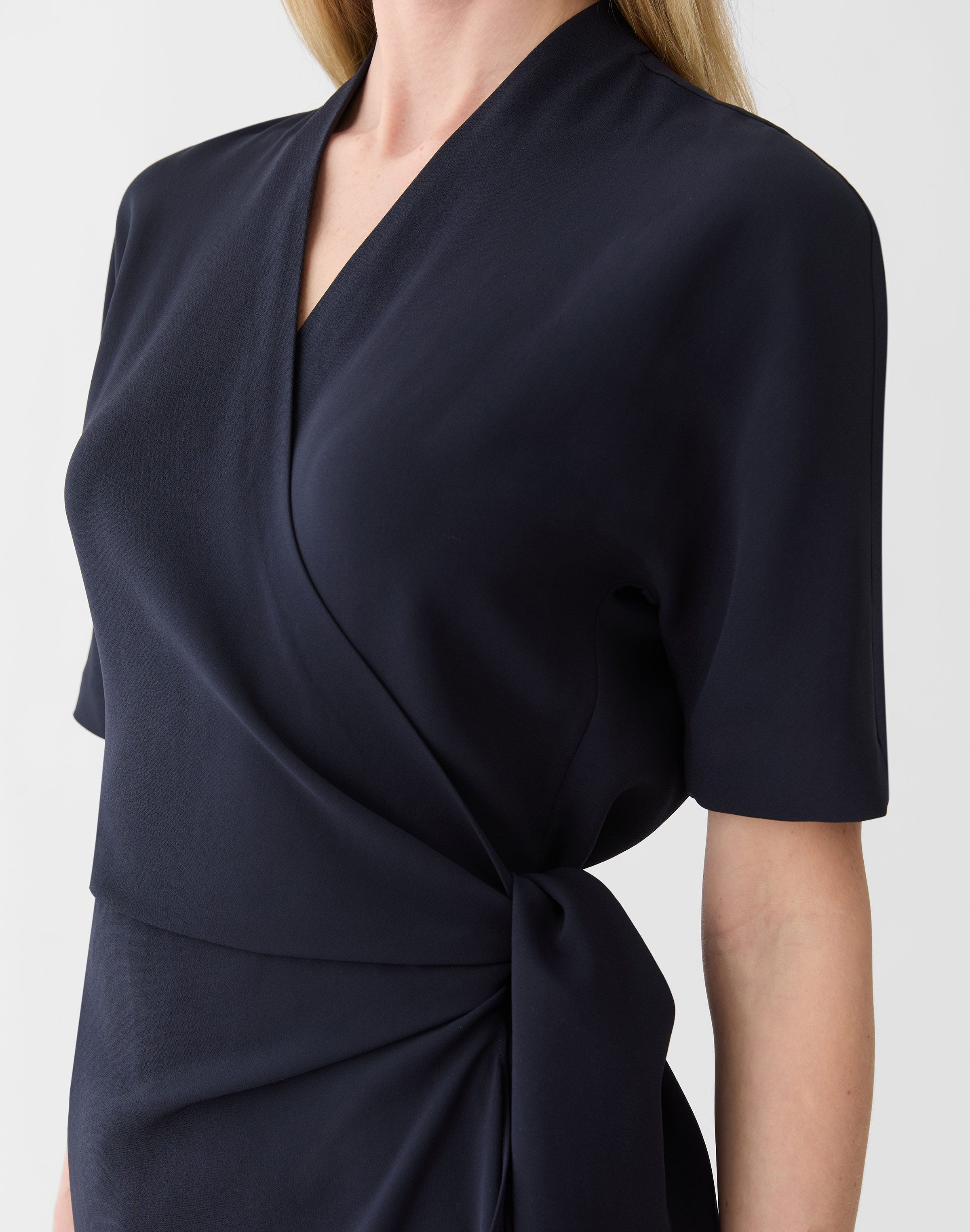 Responsible Finesse Crepe Wrap Dress