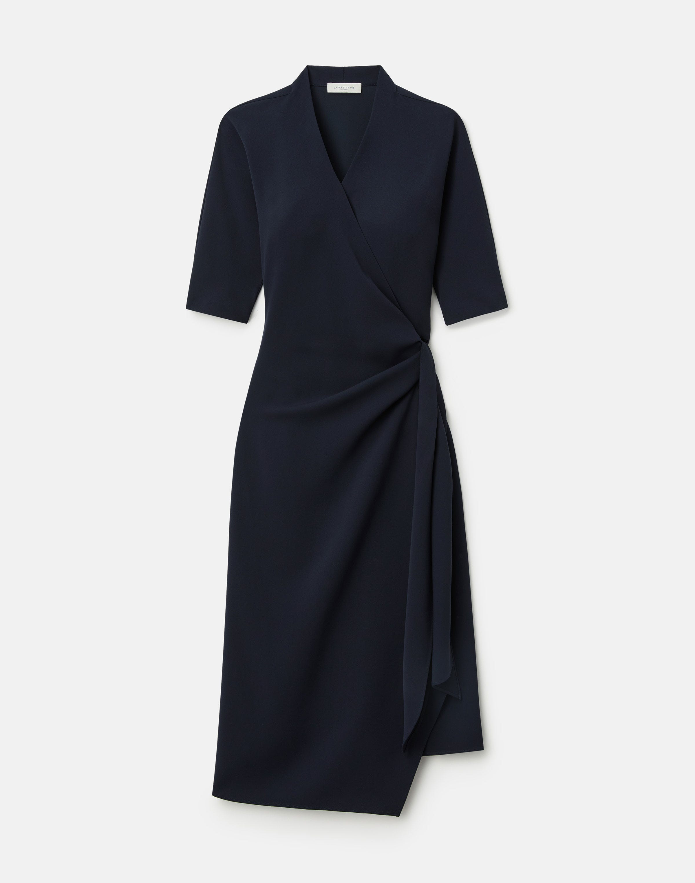 Responsible Finesse Crepe Wrap Dress