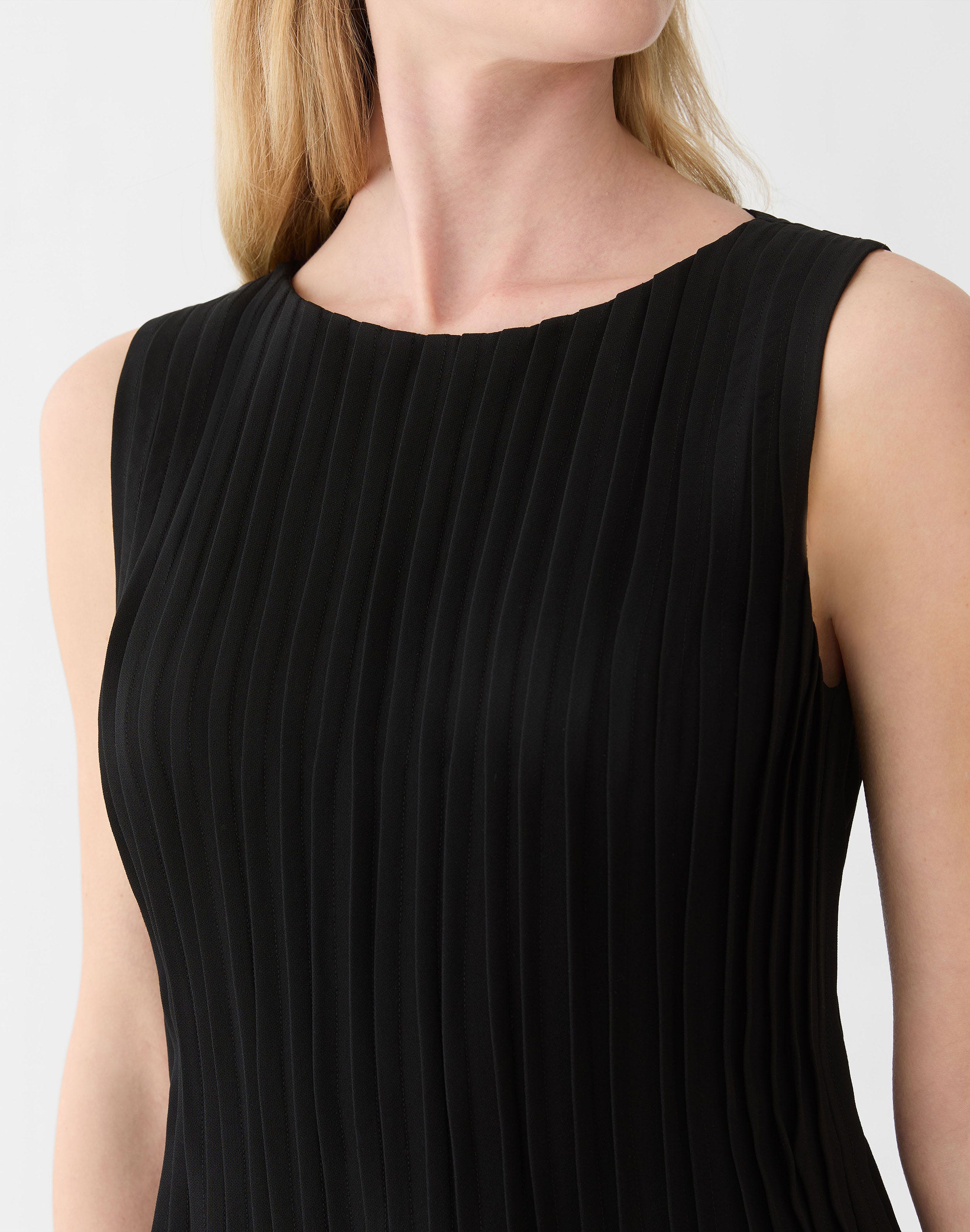 Finesse Crepe Hand Pintucked Dress