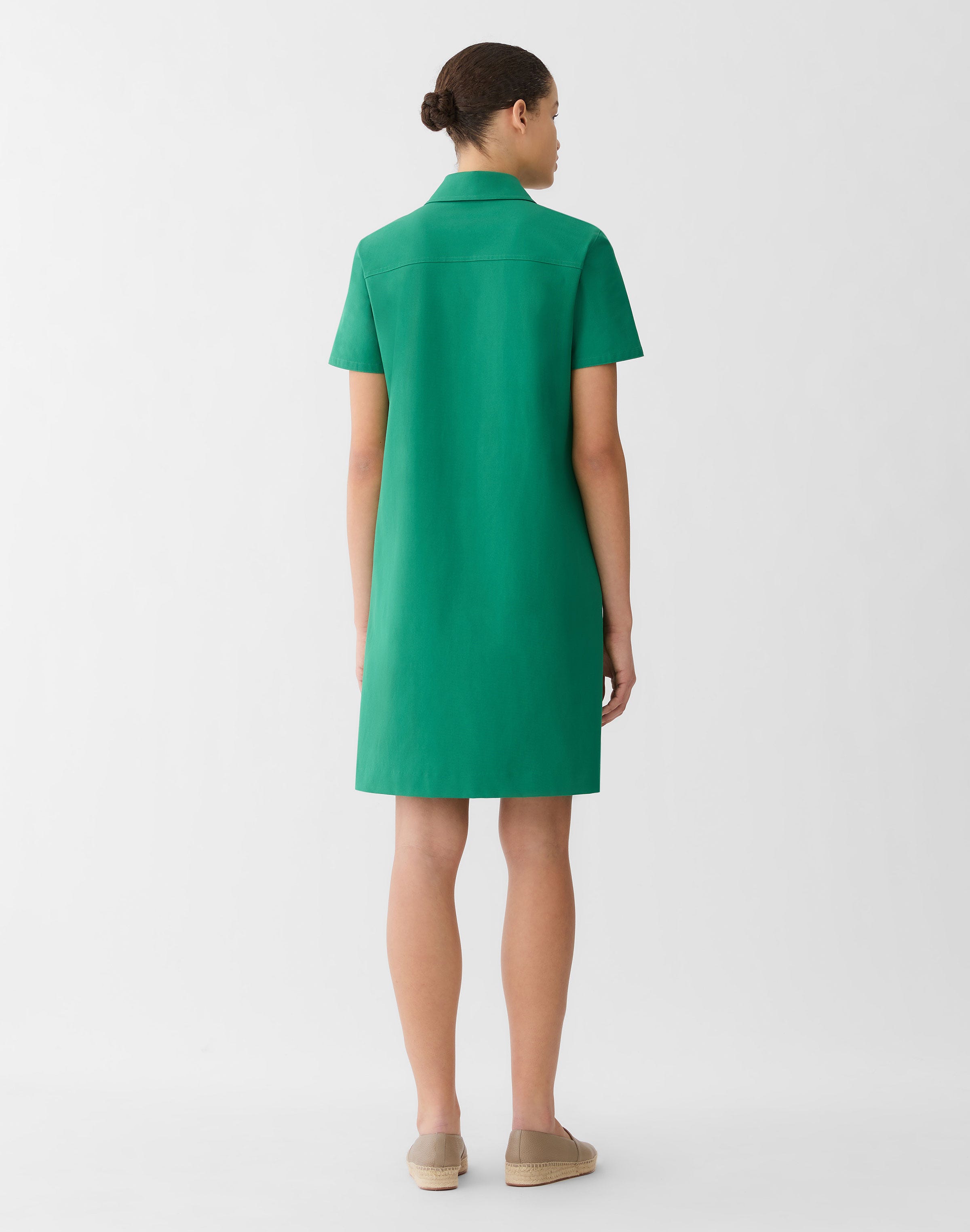 Techno Stretch Twill Polo Shirtdress
