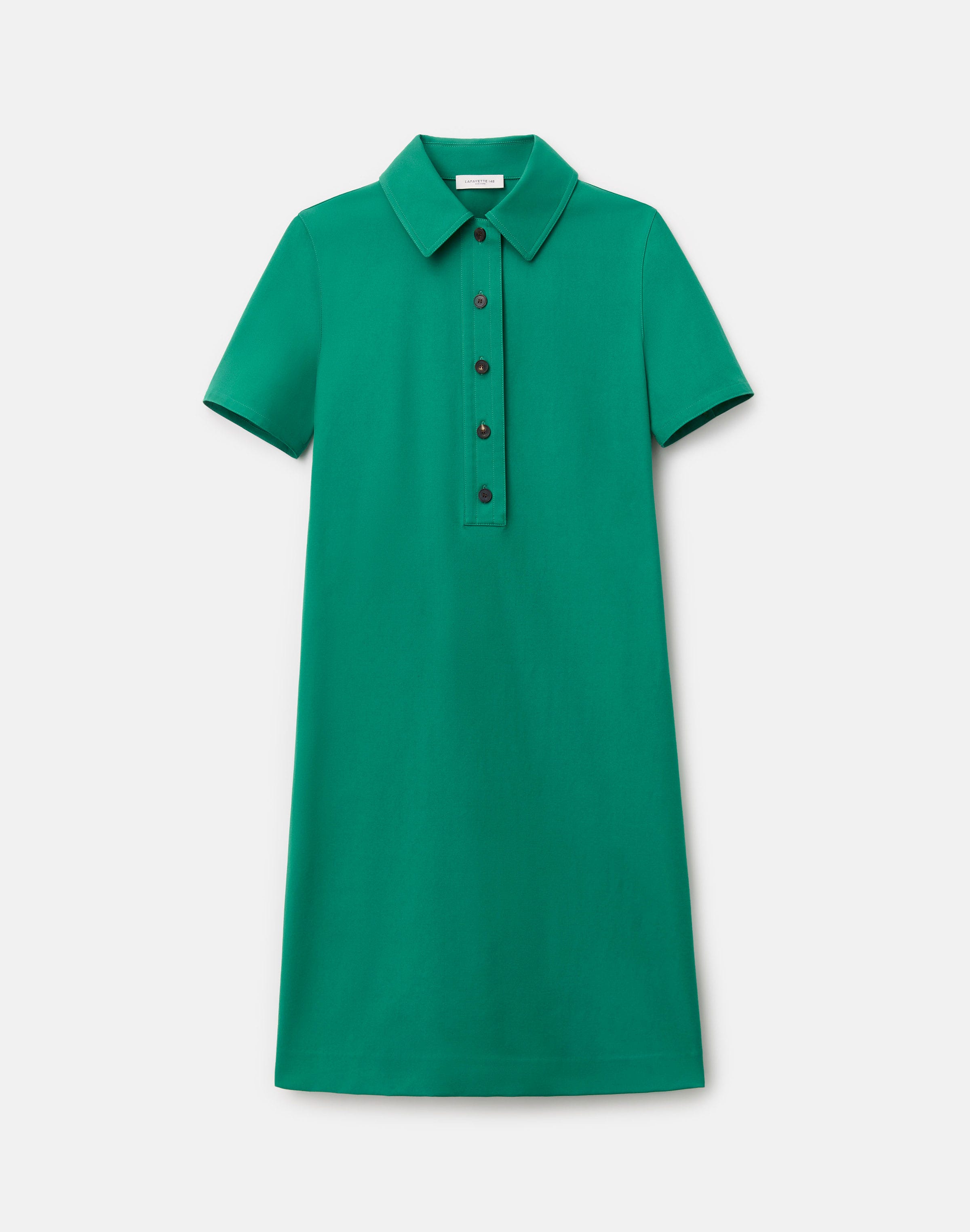 Techno Stretch Twill Polo Shirtdress