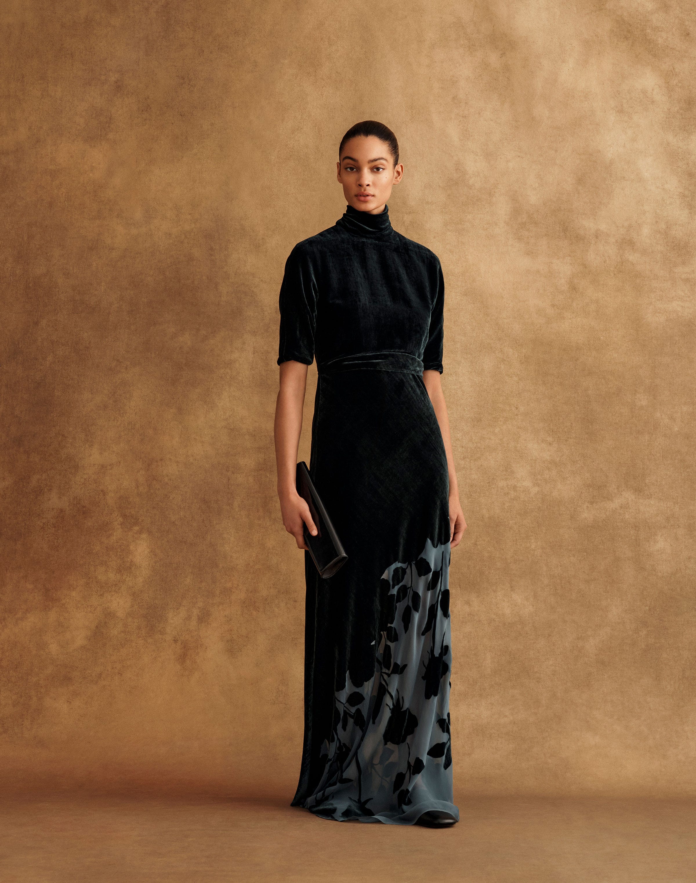 Rose Velvet Devoré Gown