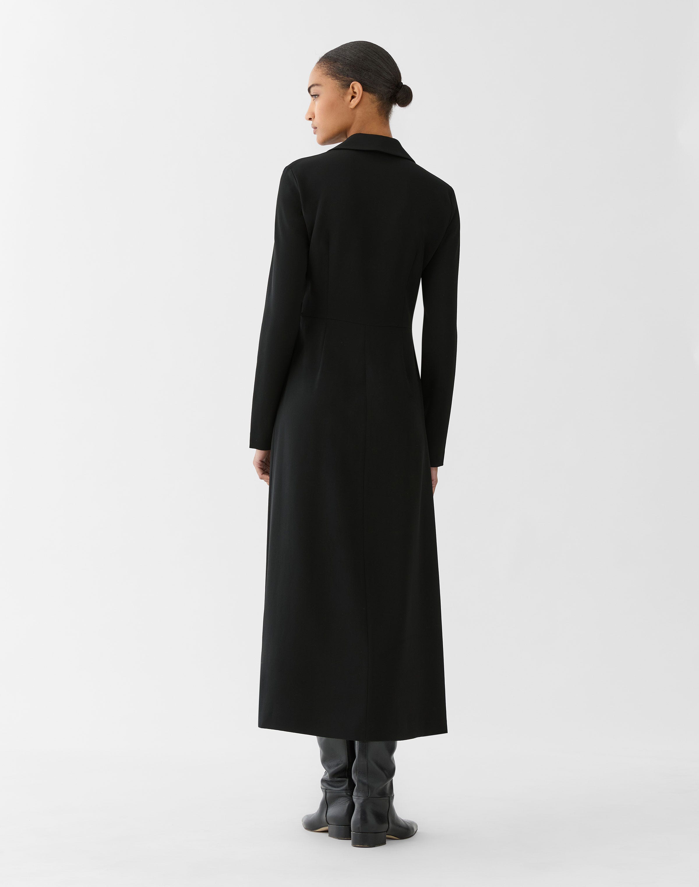Responsible Finesse Crepe V-Neck Midi Dress
