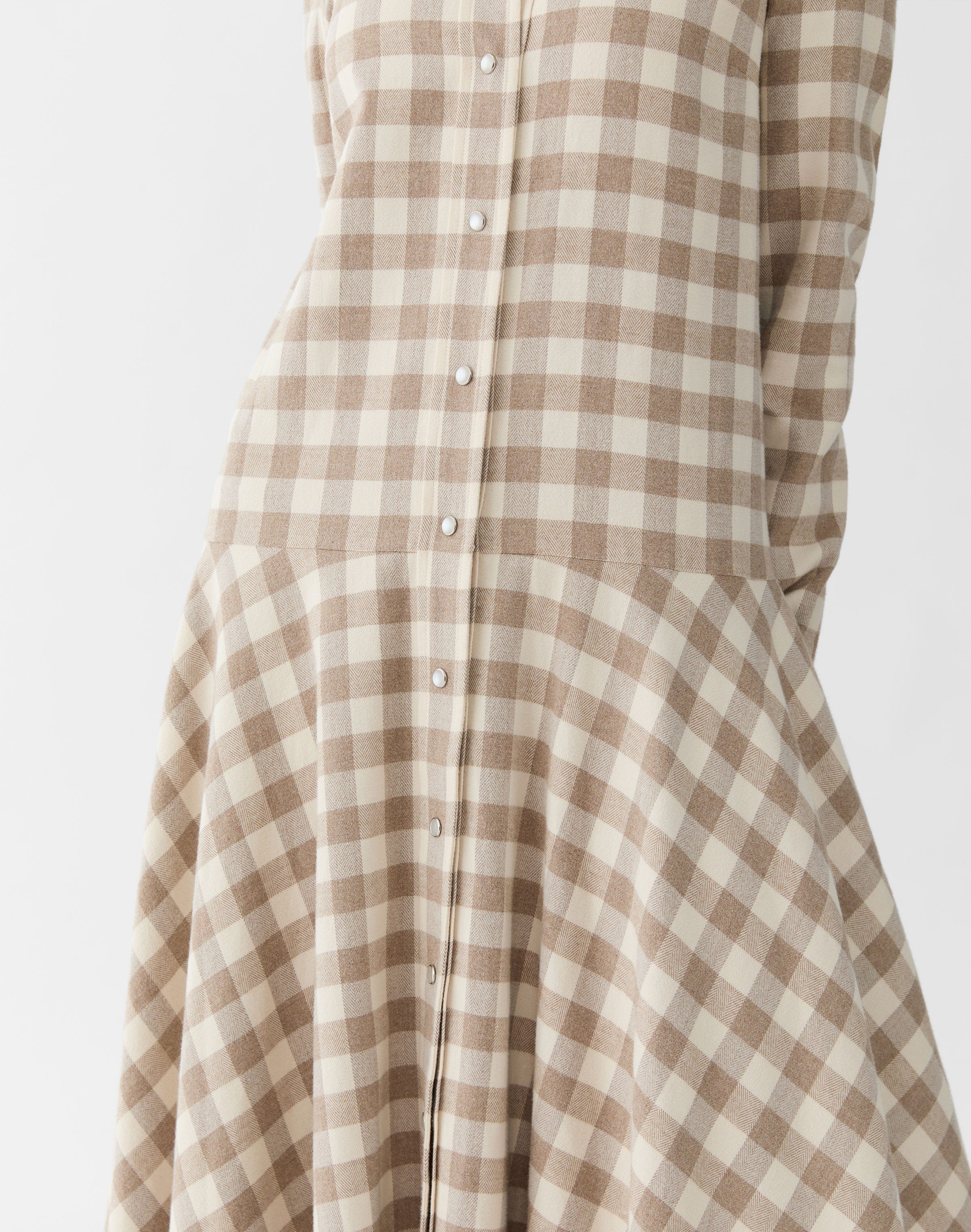 Buffalo Check Cotton Flannel Handkerchief Shirtdress