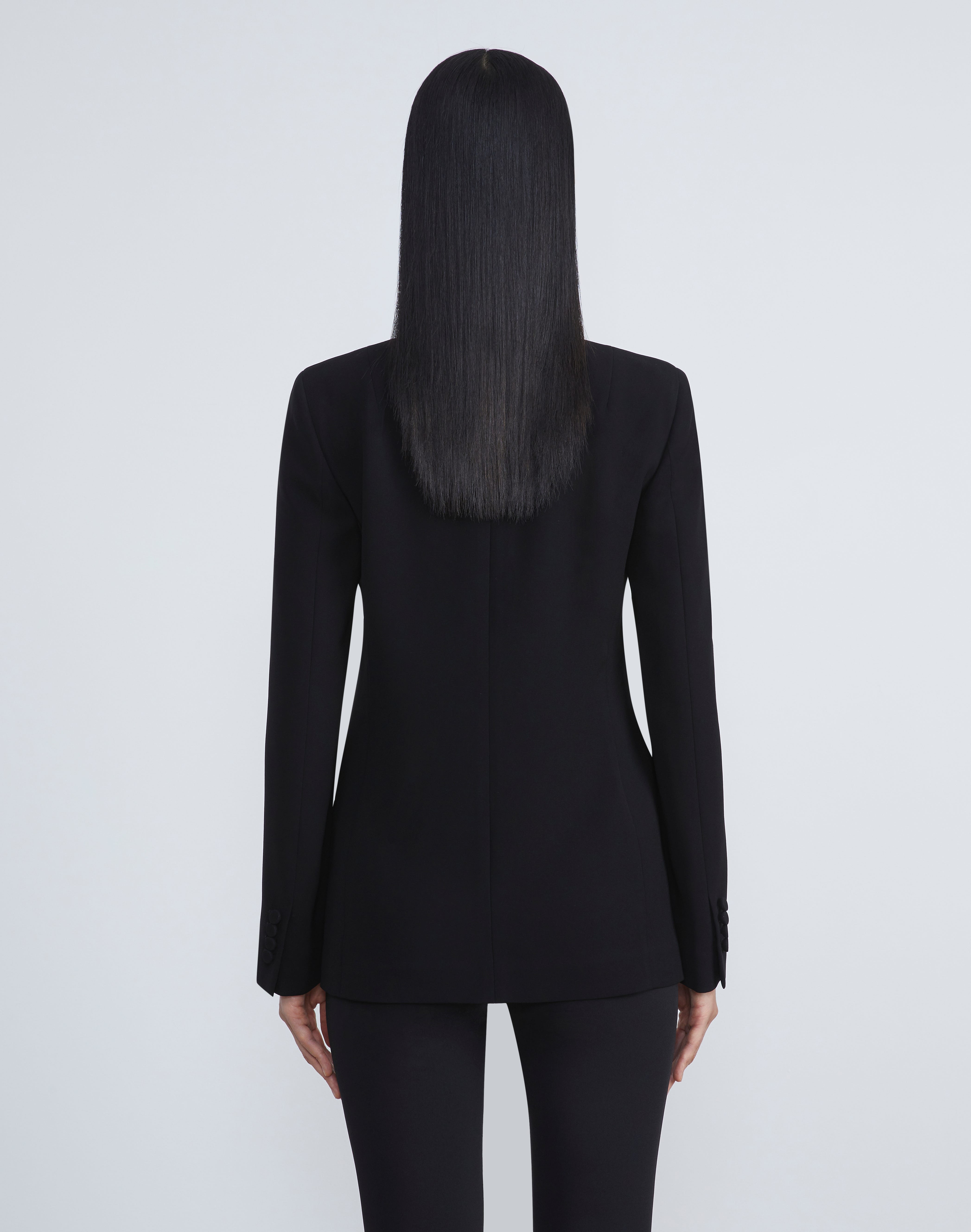 Finesse Crepe Single Button Fitted Blazer