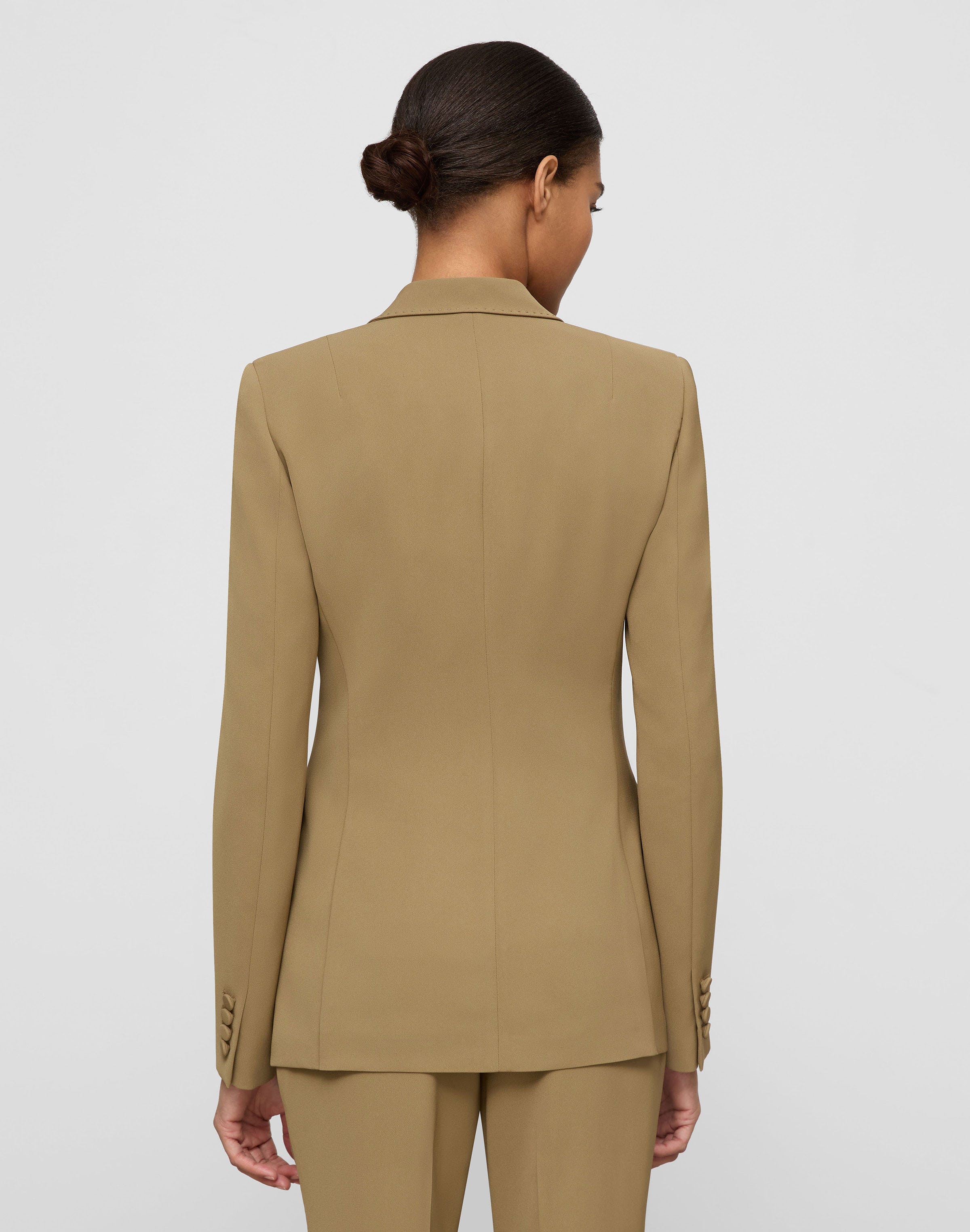 Plus-Size Responsible Finesse Crepe Single Button Blazer