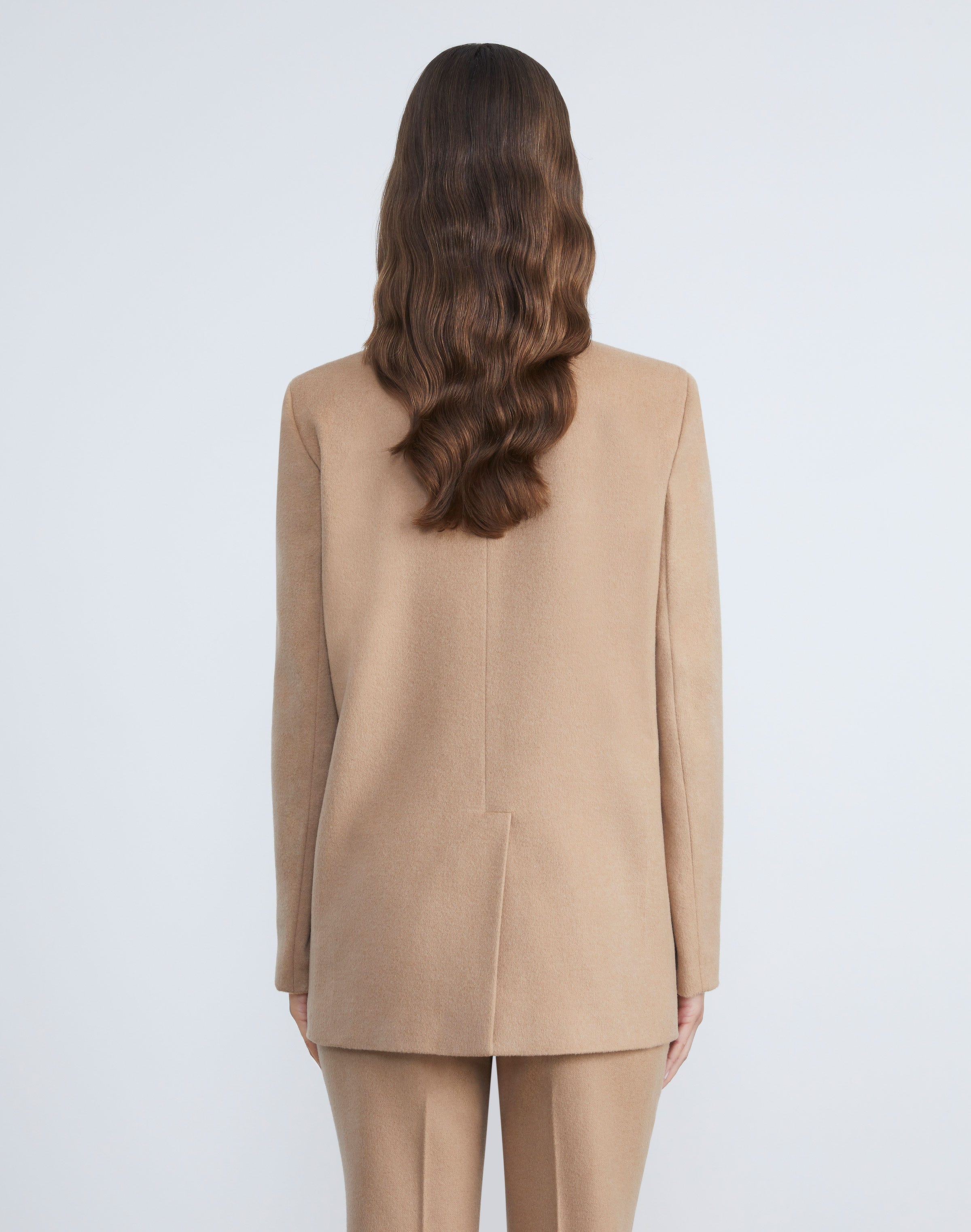 Camel Hair Double-Breasted Trinity Blazer