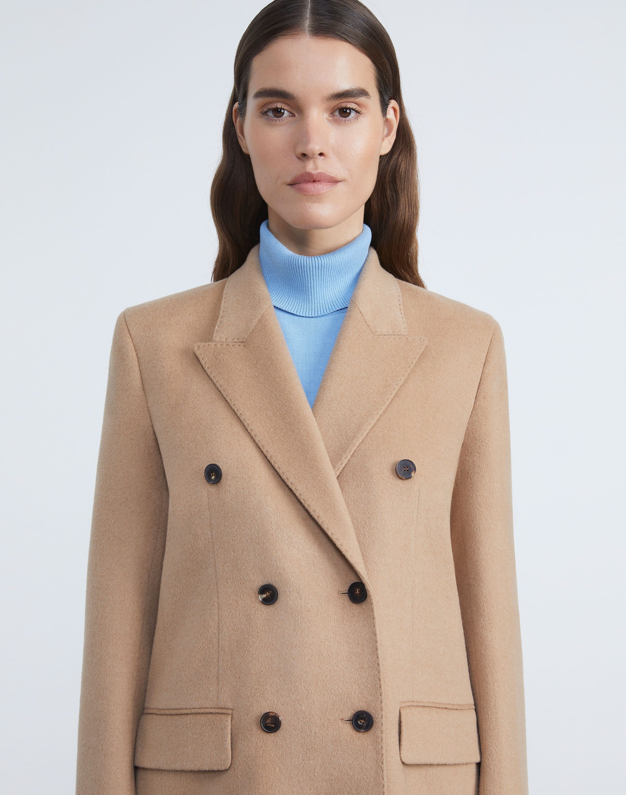 Camel Hair Double-Breasted Trinity Blazer