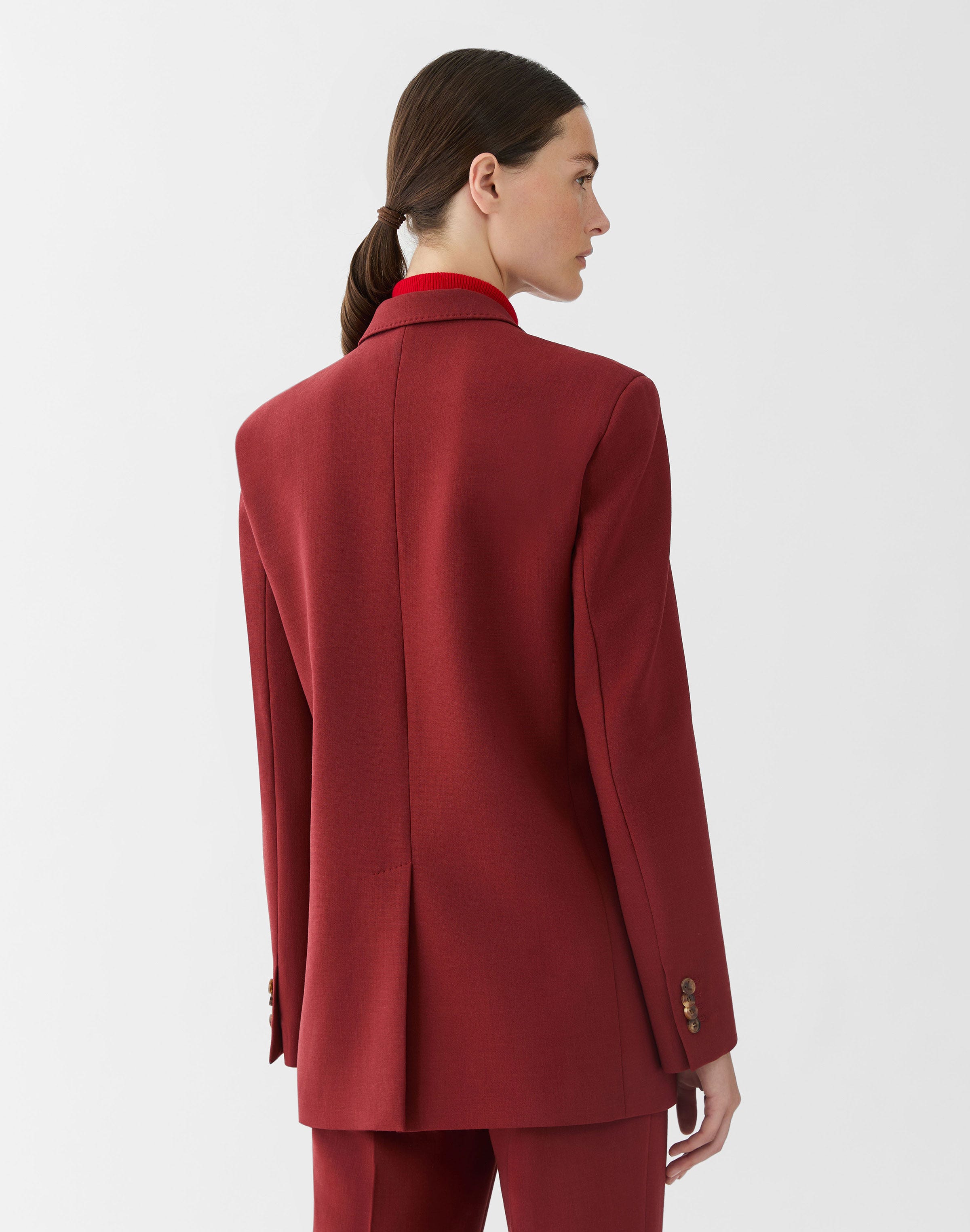 Responsible Wool Double Face Single Button Blazer