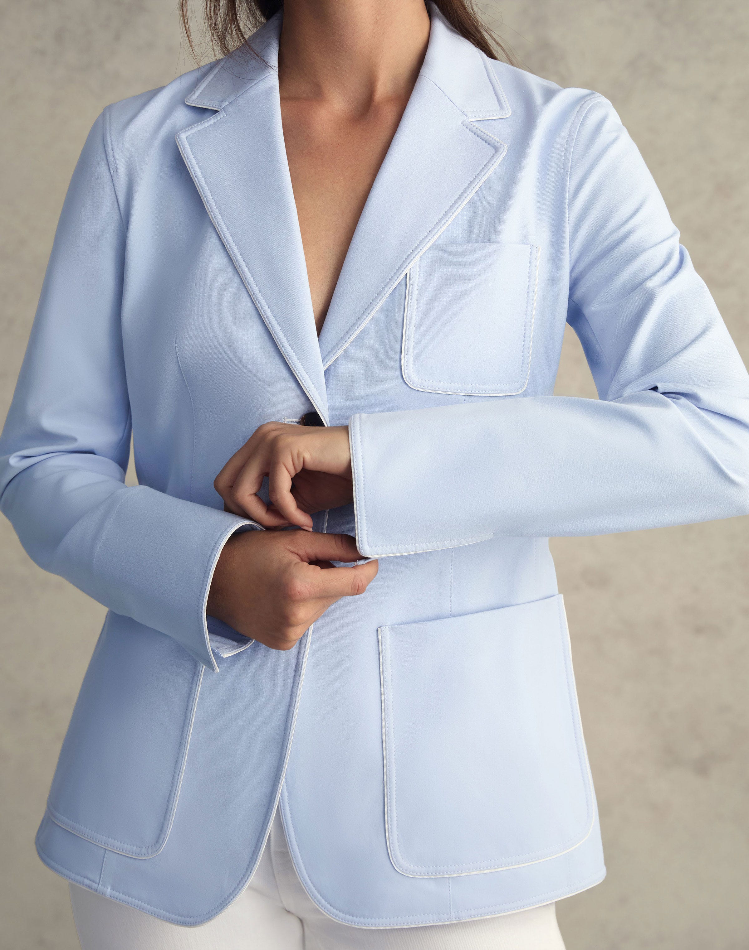Petite Techno Stretch Twill Three Pocket Blazer