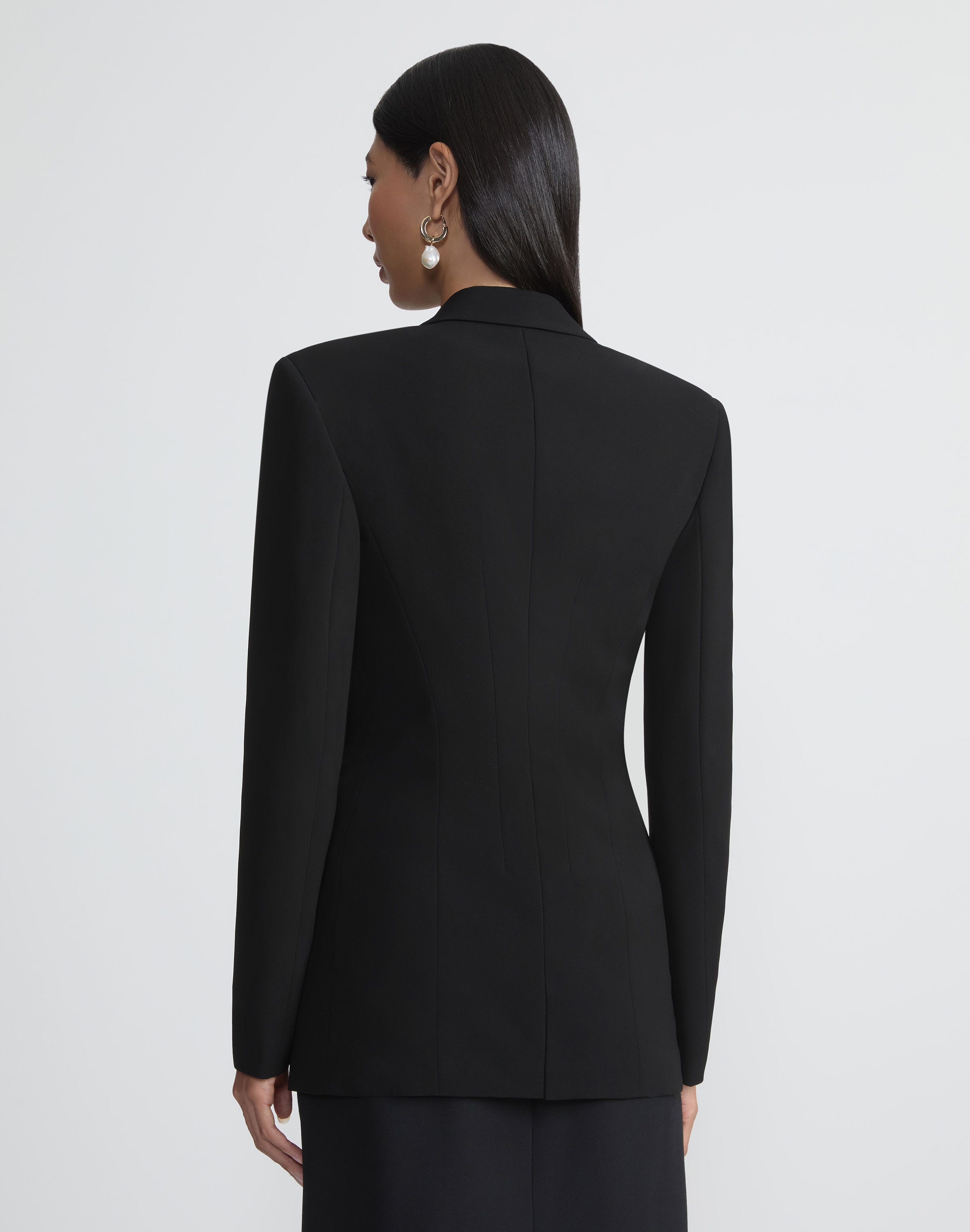 Petite Responsible Finesse Crepe Three Button Blazer