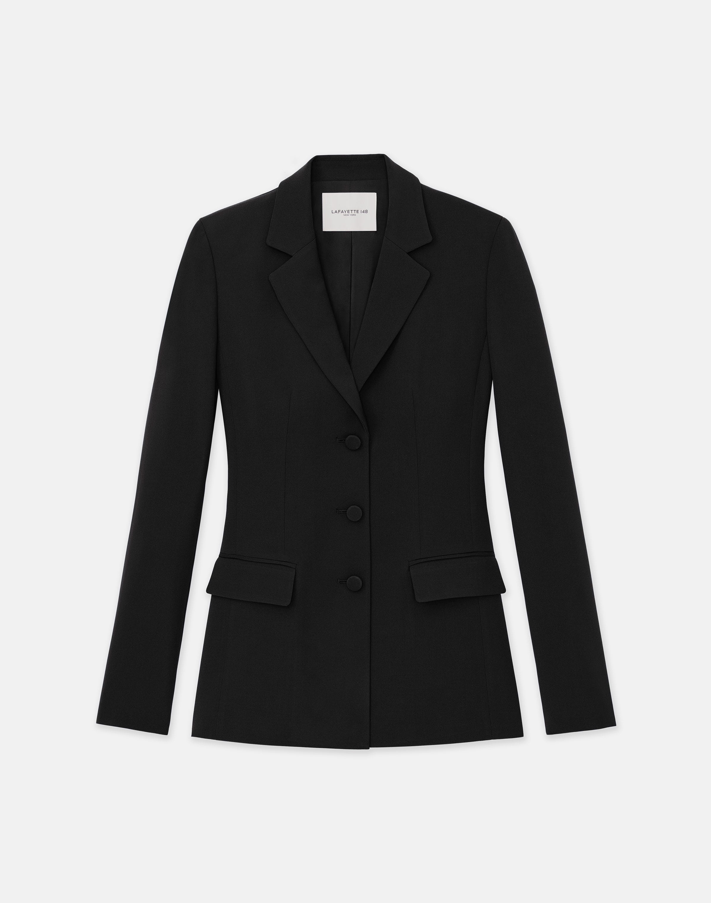Petite Responsible Finesse Crepe Three Button Blazer