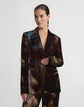 L148 X Save Venice Print Velvet Peak Lapel Tailored Blazer