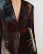 L148 X Save Venice Print Velvet Peak Lapel Tailored Blazer