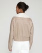 Two Tone Wool-Silk Double Face Bomber Jacket