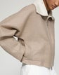 Two Tone Wool-Silk Double Face Bomber Jacket