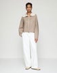 Two Tone Wool-Silk Double Face Bomber Jacket