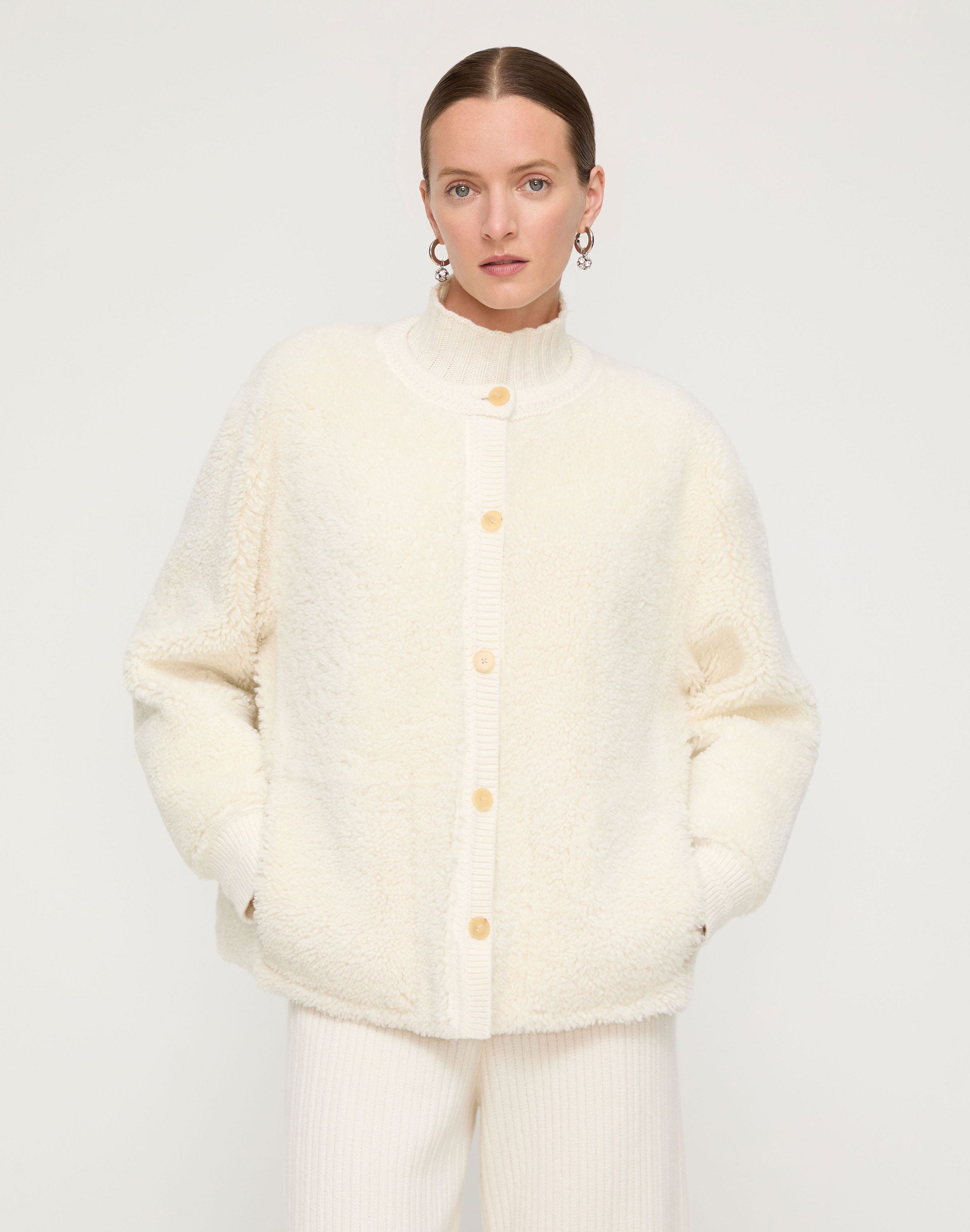 Shearling Reversible Cardigan Jacket