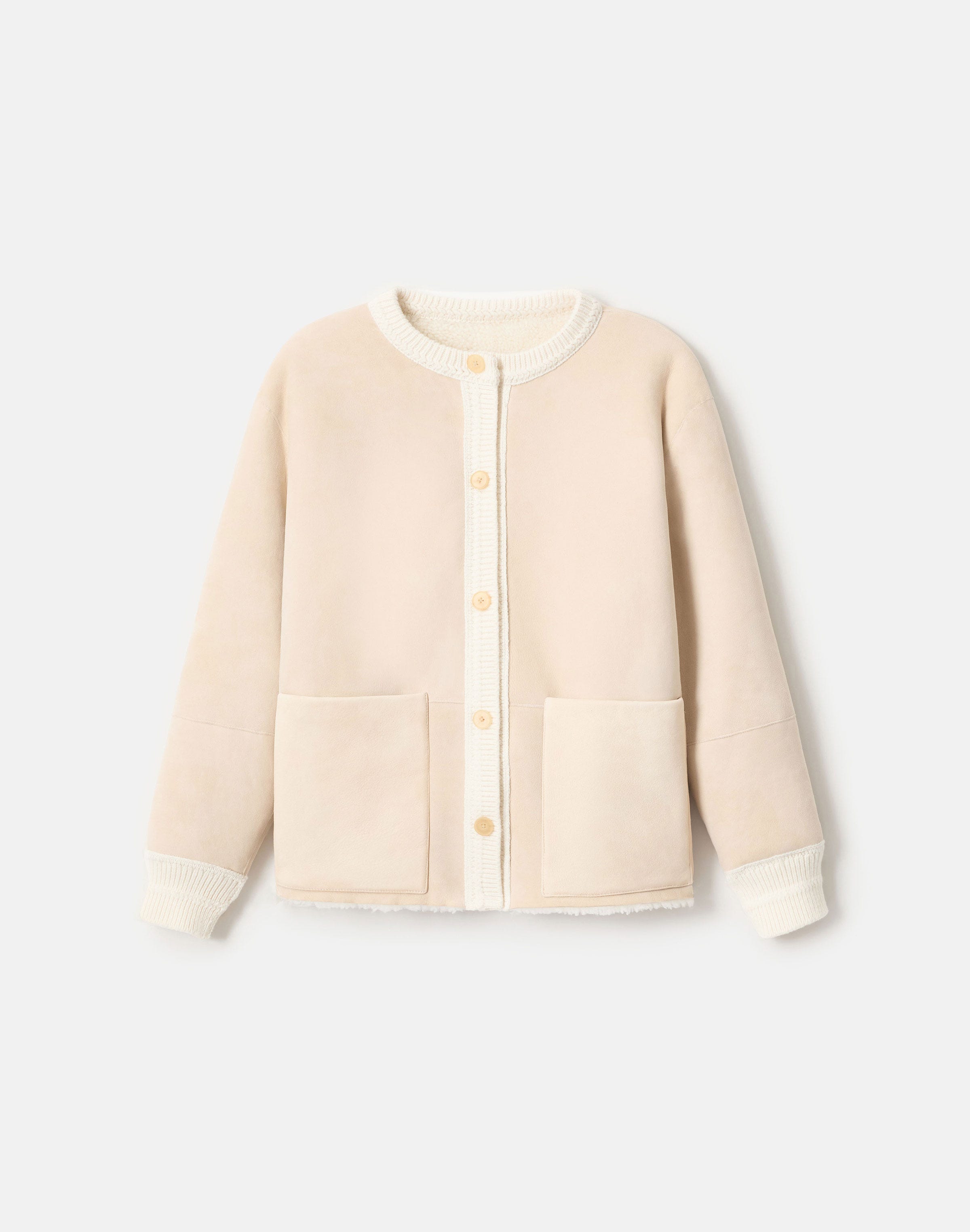 Shearling Reversible Cardigan Jacket