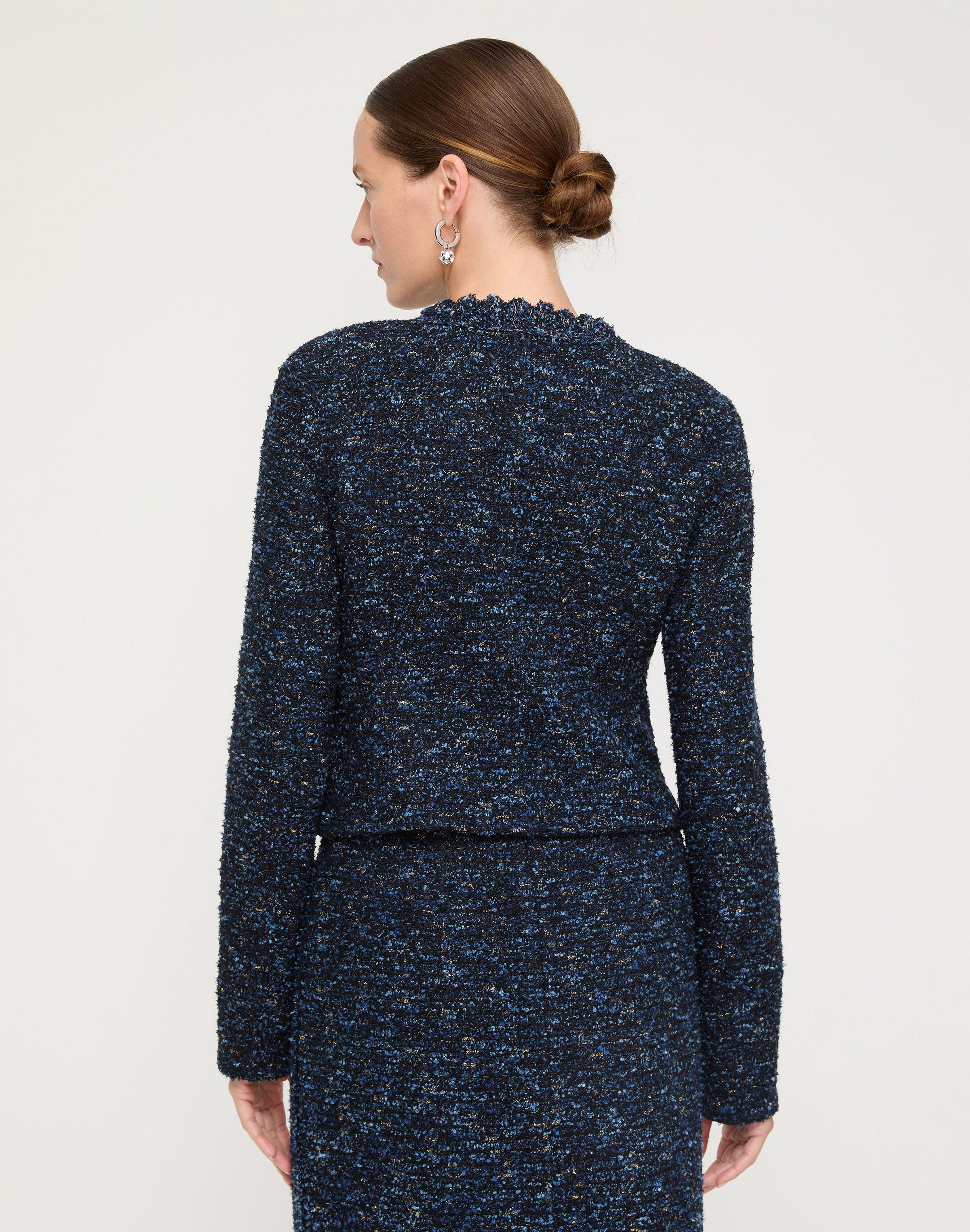 Cosmos Bouclé Tweed Crochet Trim Jacket