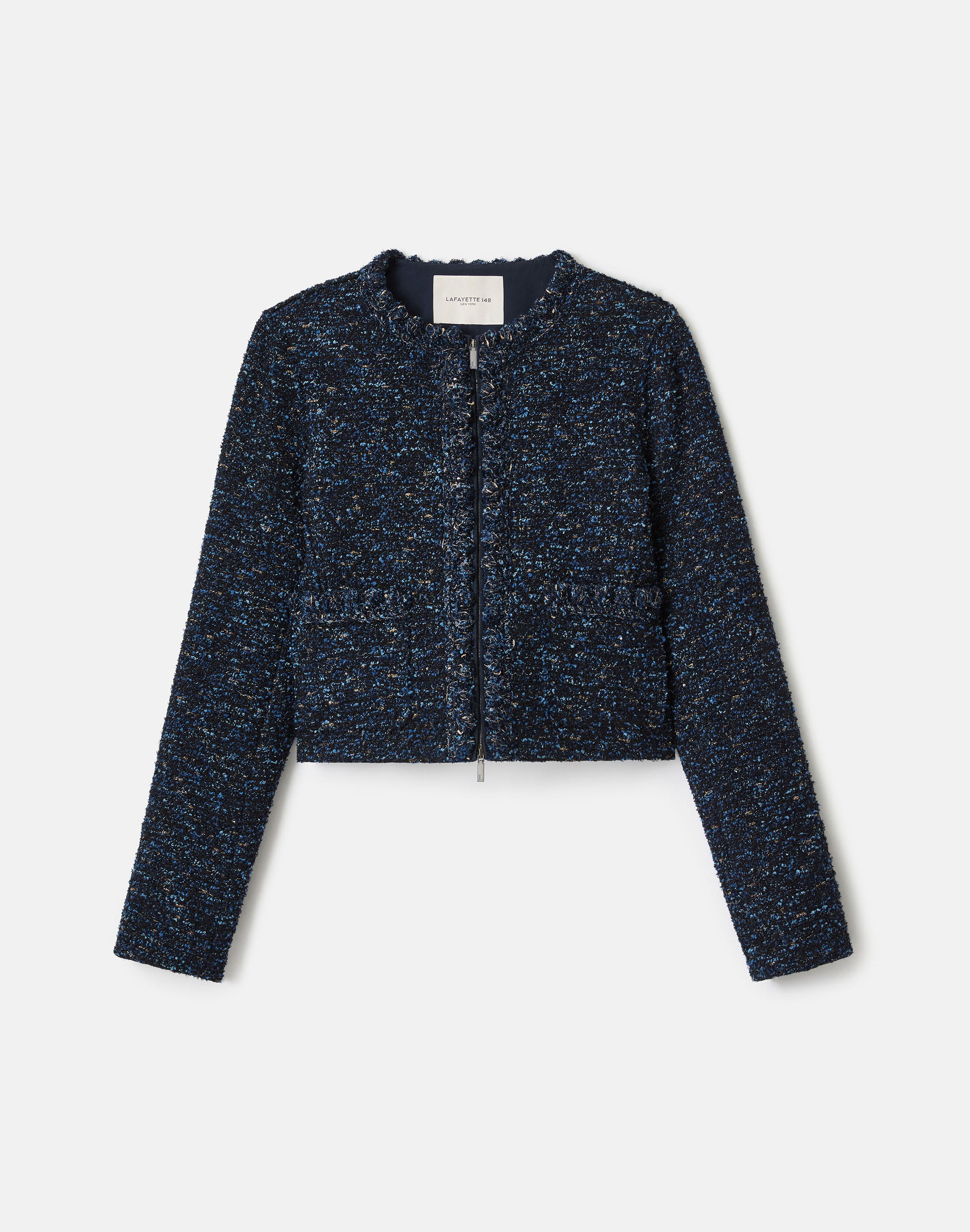 Cosmos Bouclé Tweed Crochet Trim Jacket