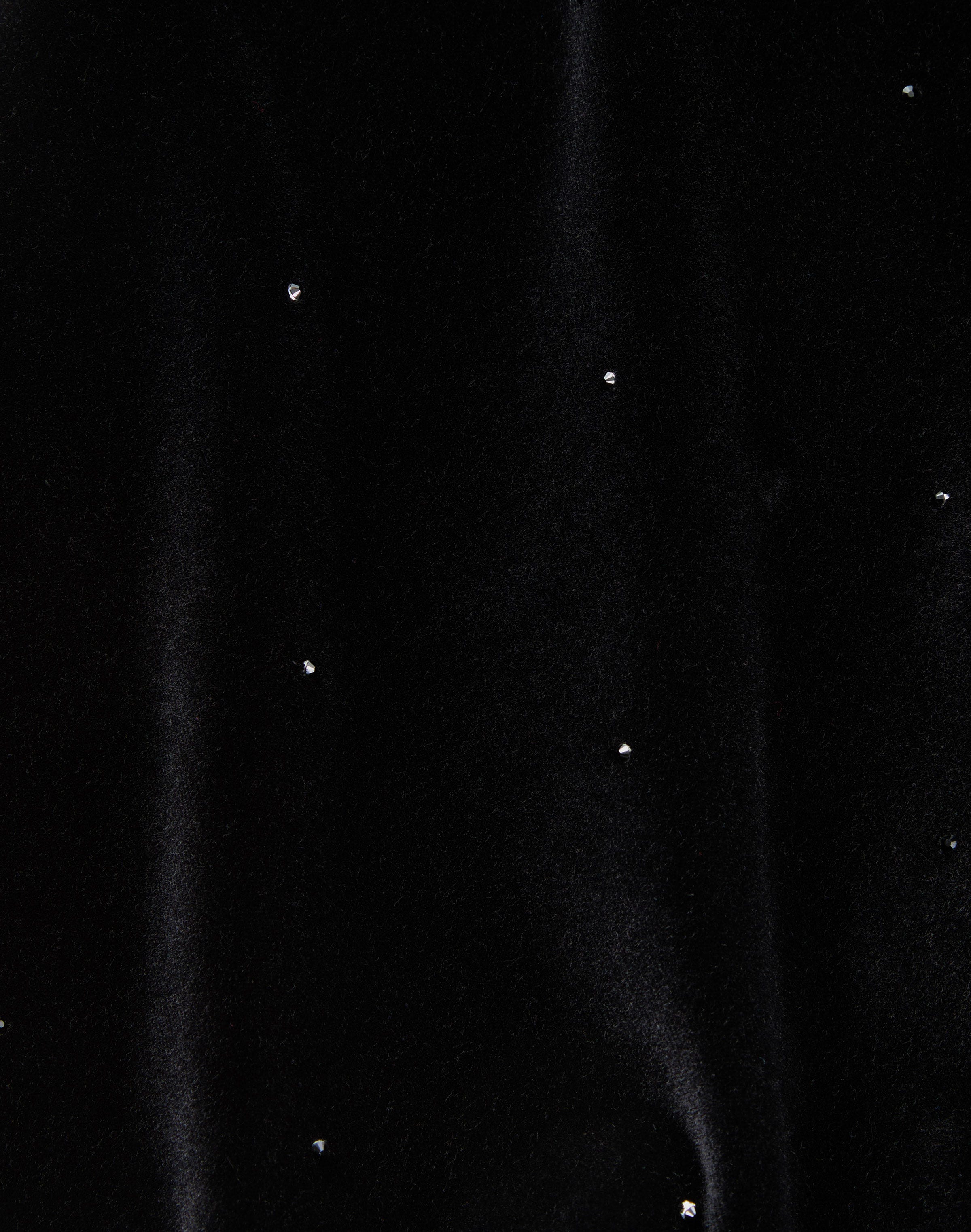 Velvet Crystal Embellished Tuxedo Jacket