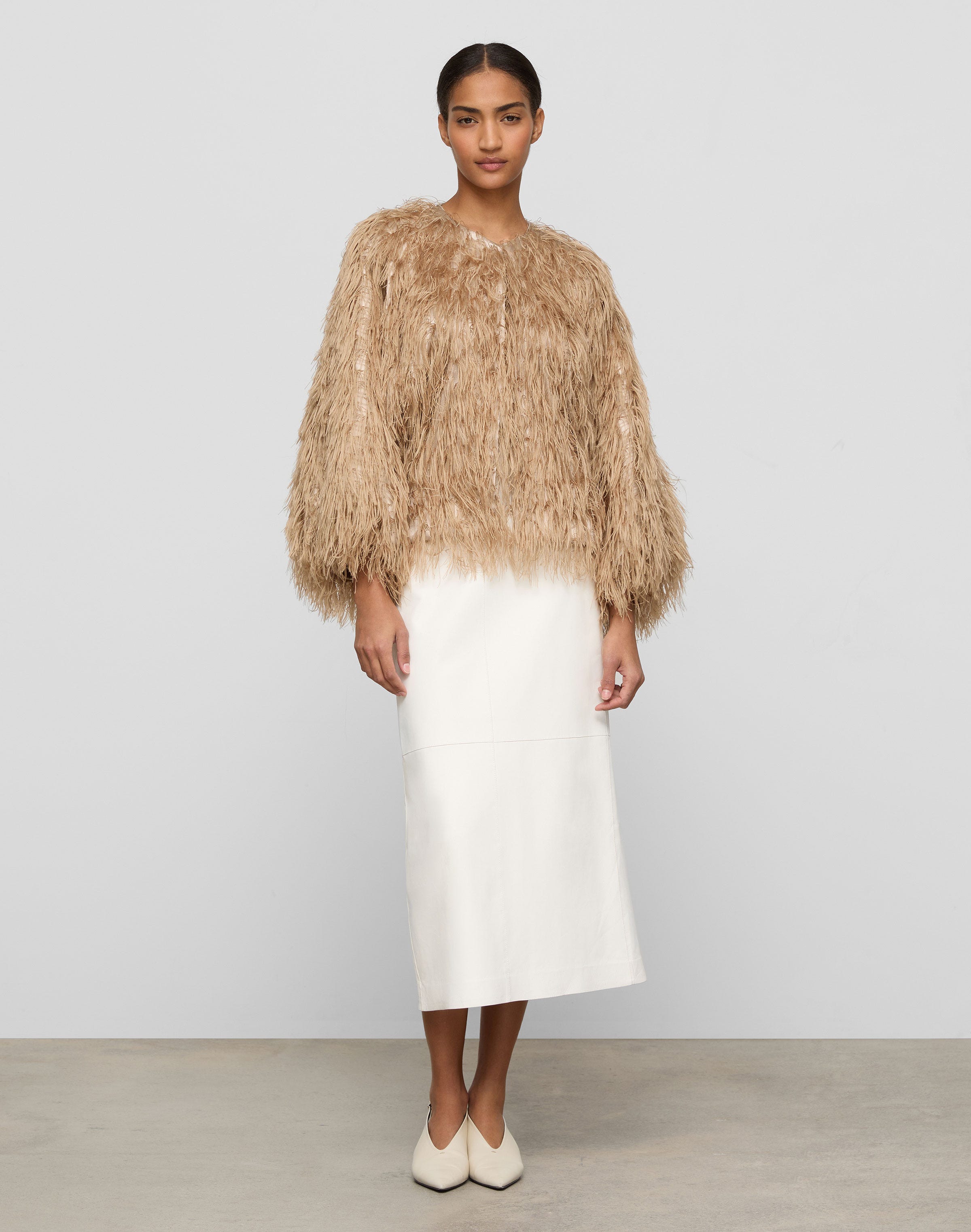 Fringe Fil Coupé Collarless Jacket