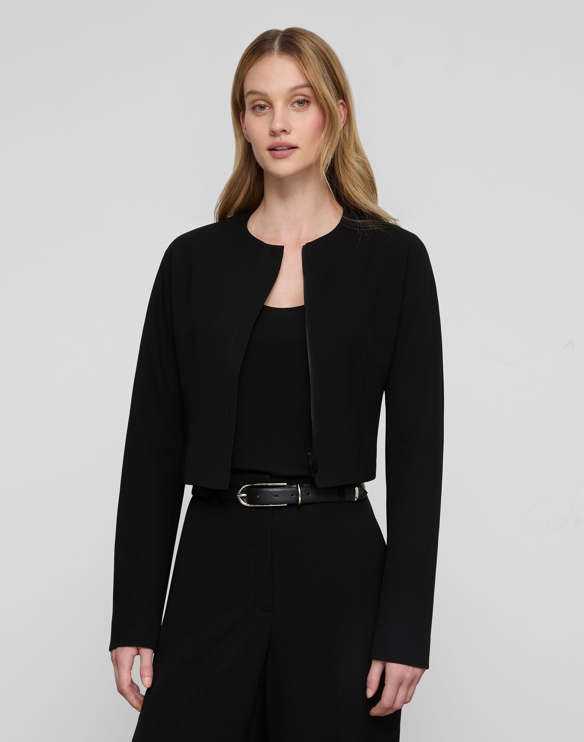 Responsible Finesse Crepe Slim Cropped Jacket