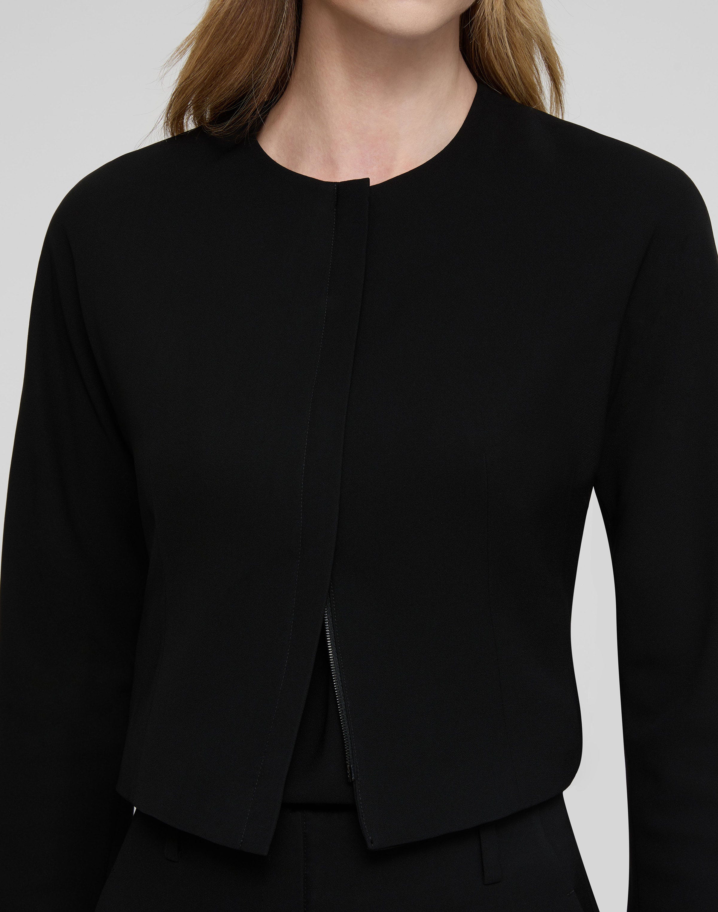 Responsible Finesse Crepe Slim Cropped Jacket