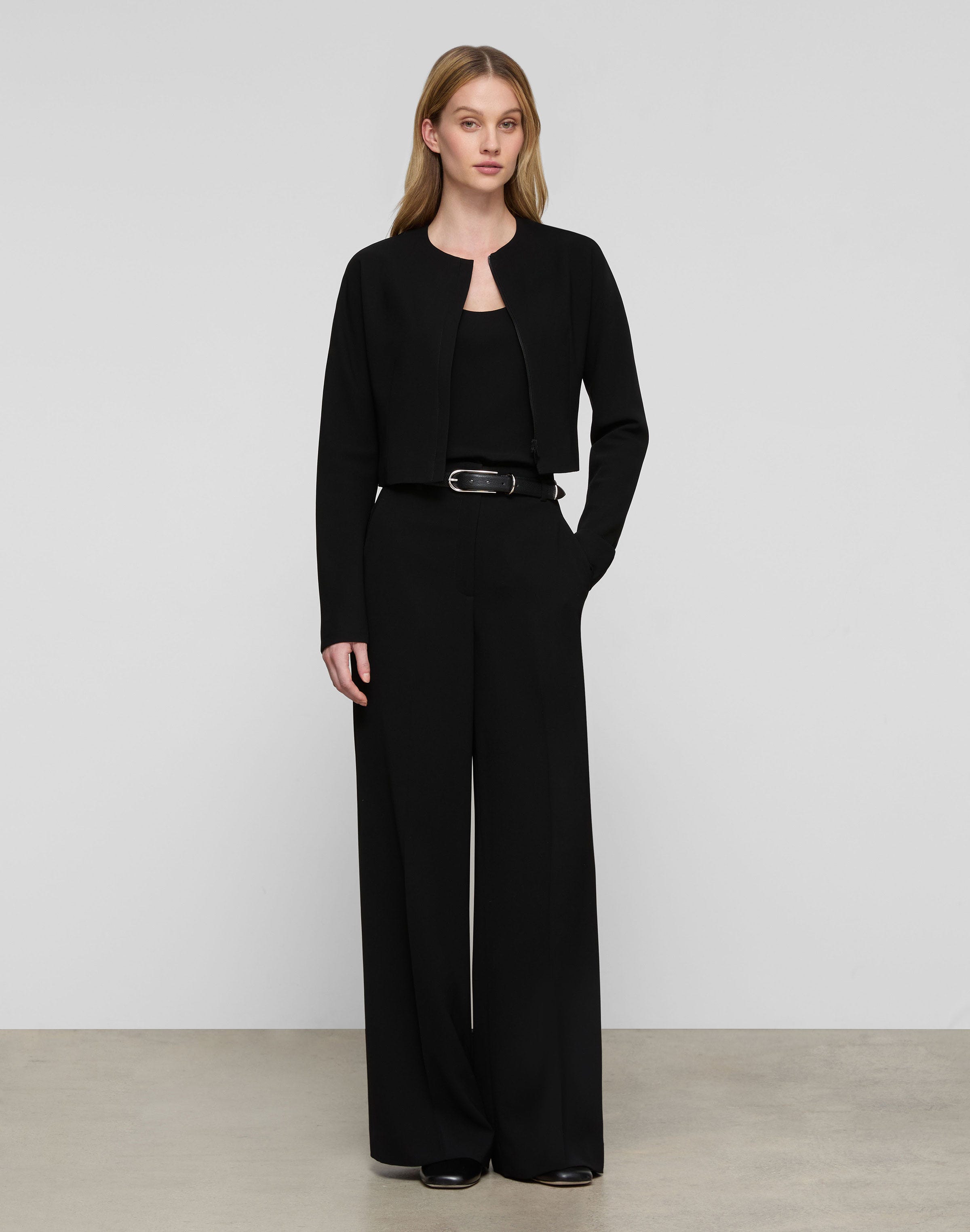 Responsible Finesse Crepe Slim Cropped Jacket