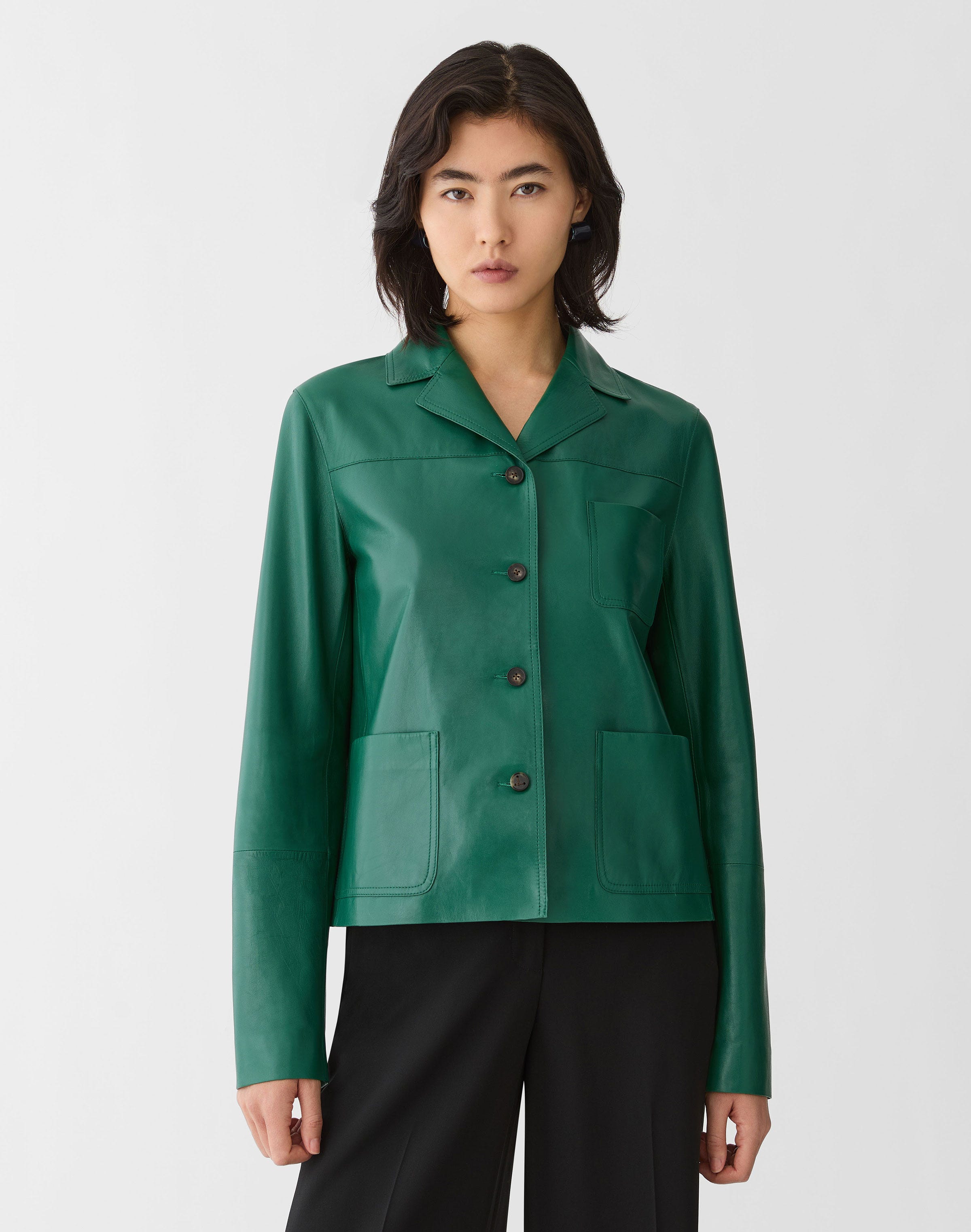 Nappa Leather Three Pocket Jacket