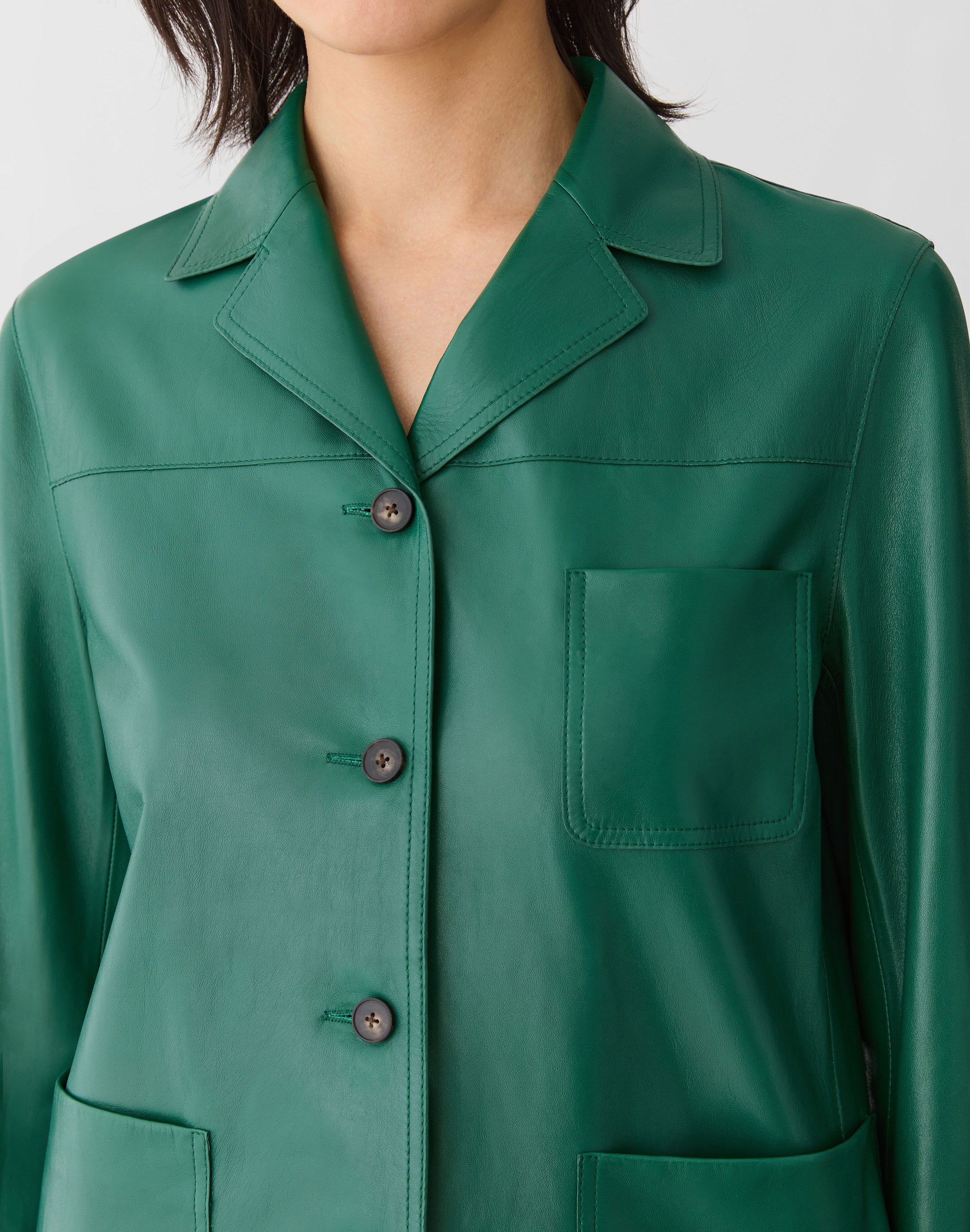 Nappa Leather Three Pocket Jacket