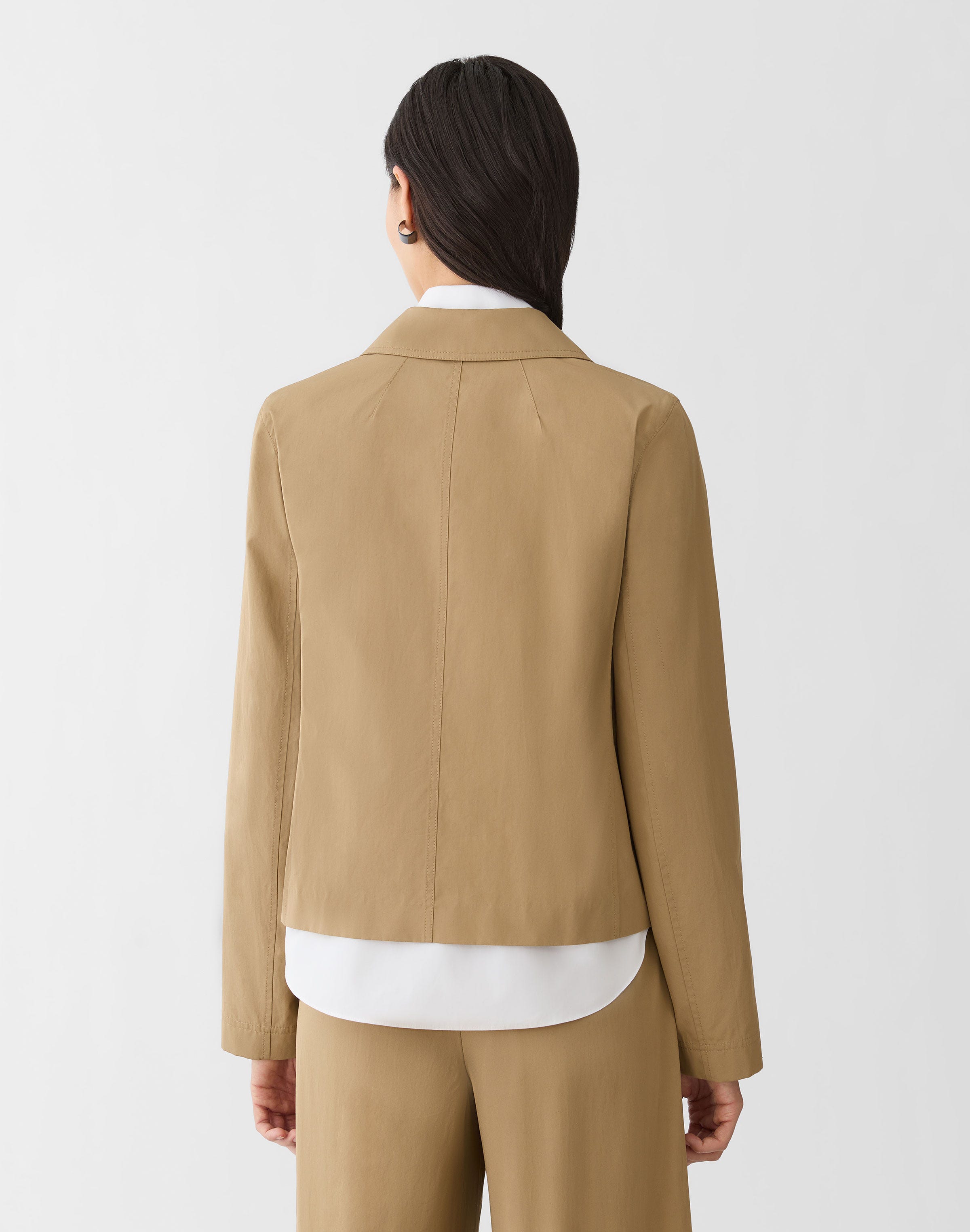 Organic Cotton Poplin Three Pocket Jacket