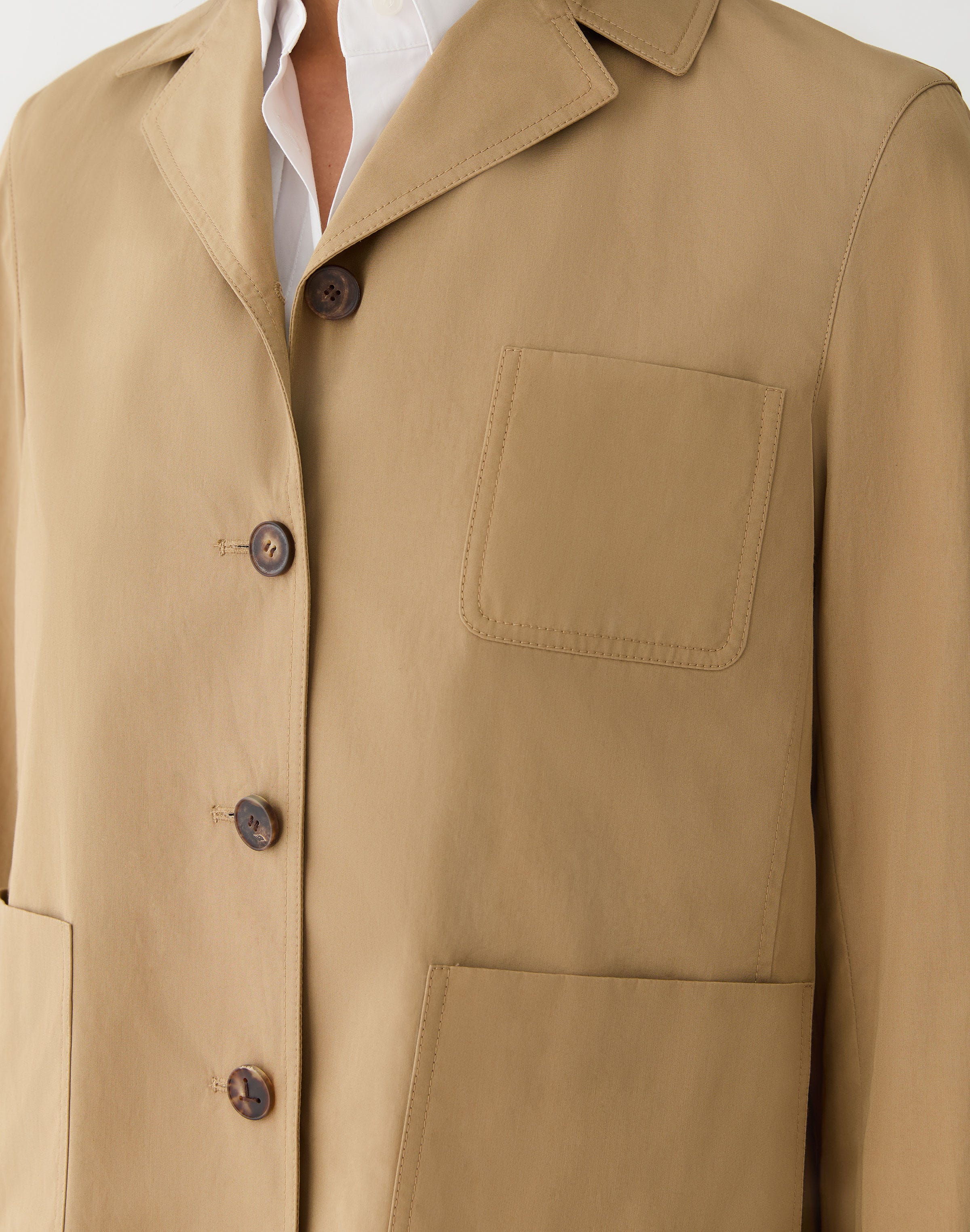 Organic Cotton Poplin Three Pocket Jacket