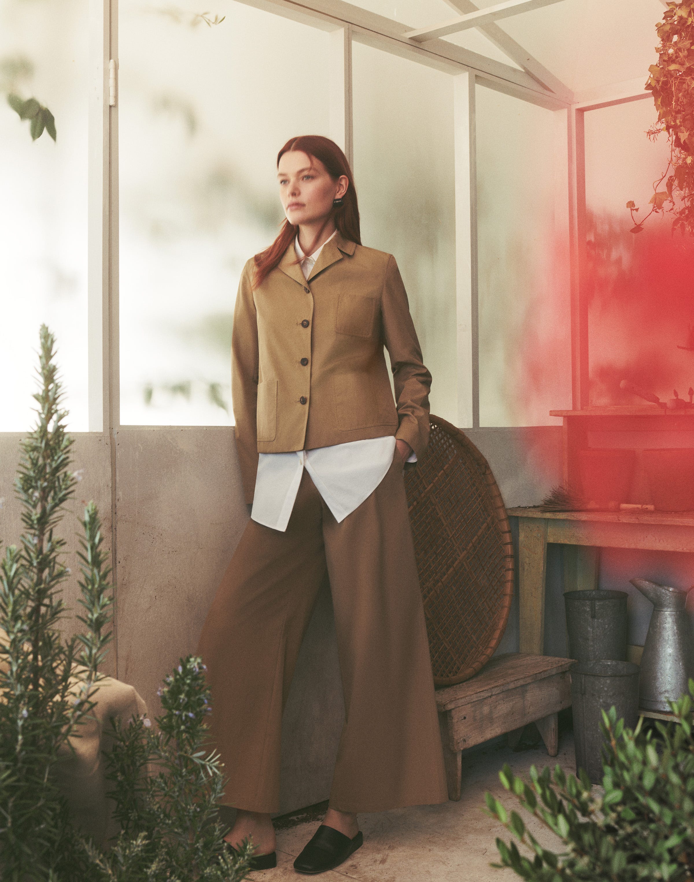 Organic Cotton Poplin Three Pocket Jacket