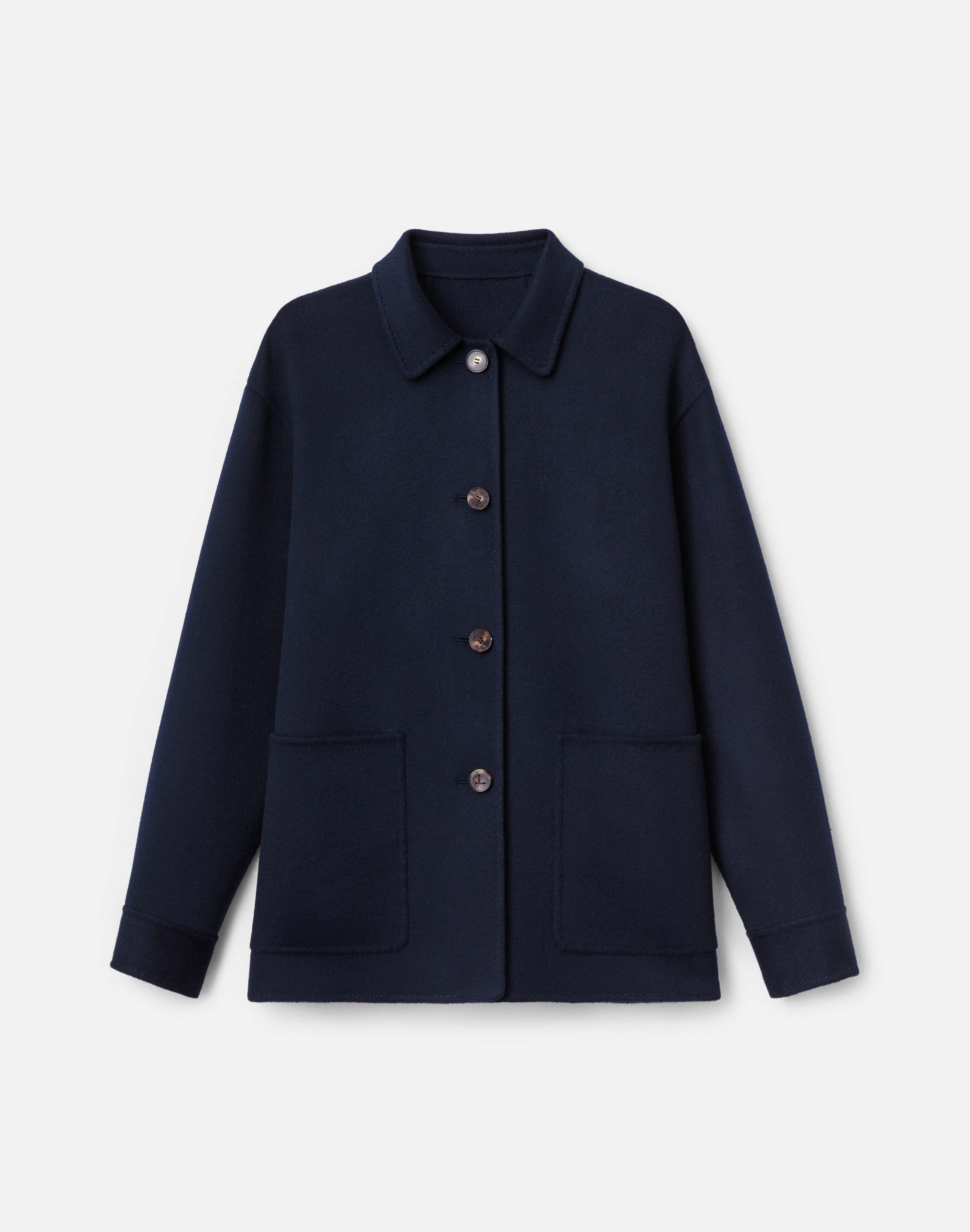 Wool-Cashmere Double Face Shirt Jacket