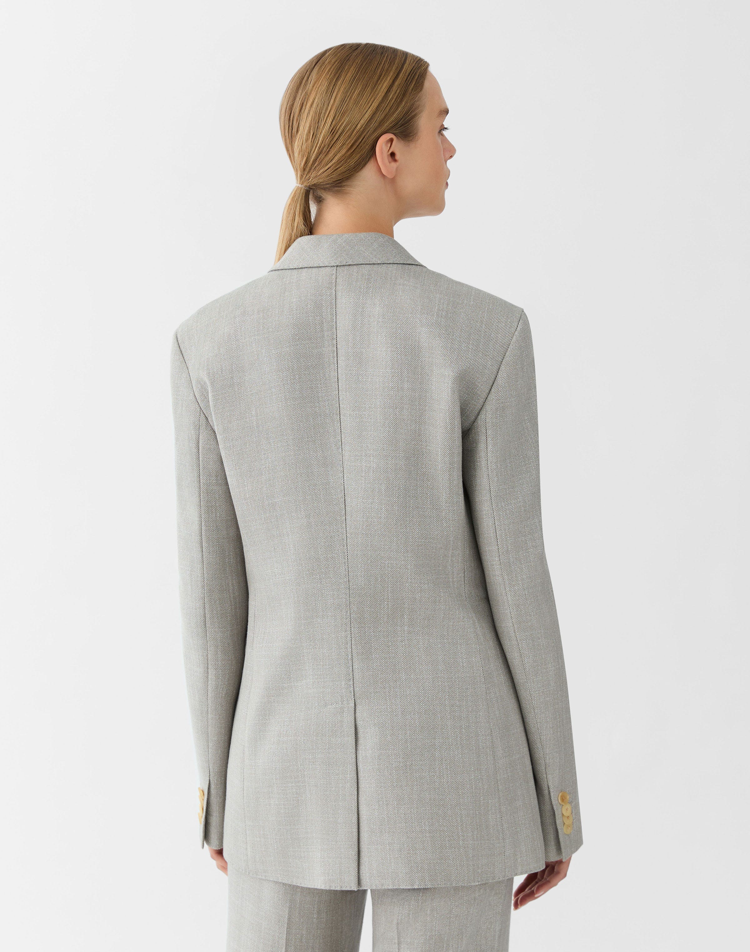 Bamboo Viscose Twill Three Pocket Blazer
